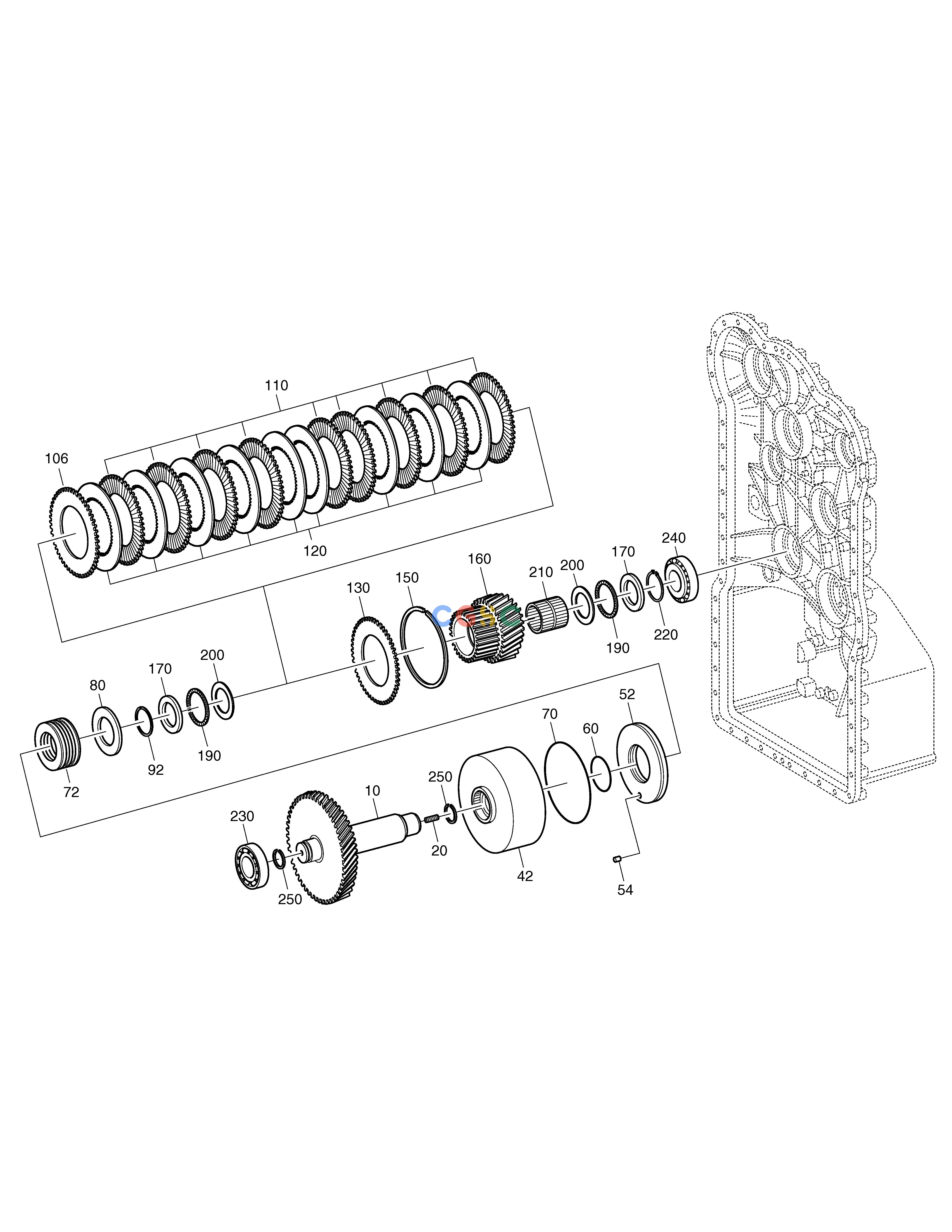 斗山零件查询COUPLING K1 - T/MISSION MEGA 250-V (S/N 3001~) Doosan parts catalog online
