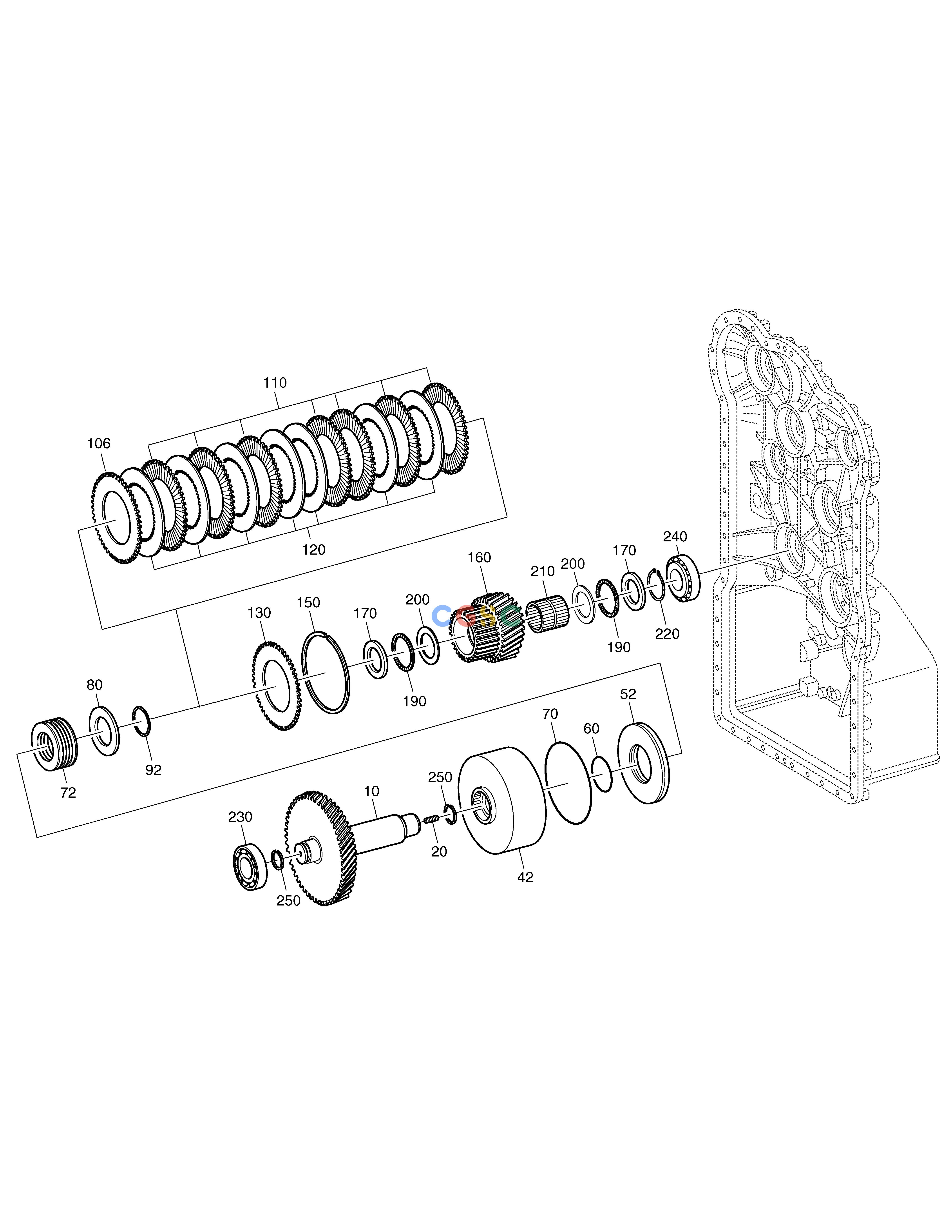 斗山零件查询COUPLING K2 - T/MISSION MEGA 250-V (S/N 3001~) Doosan parts catalog online