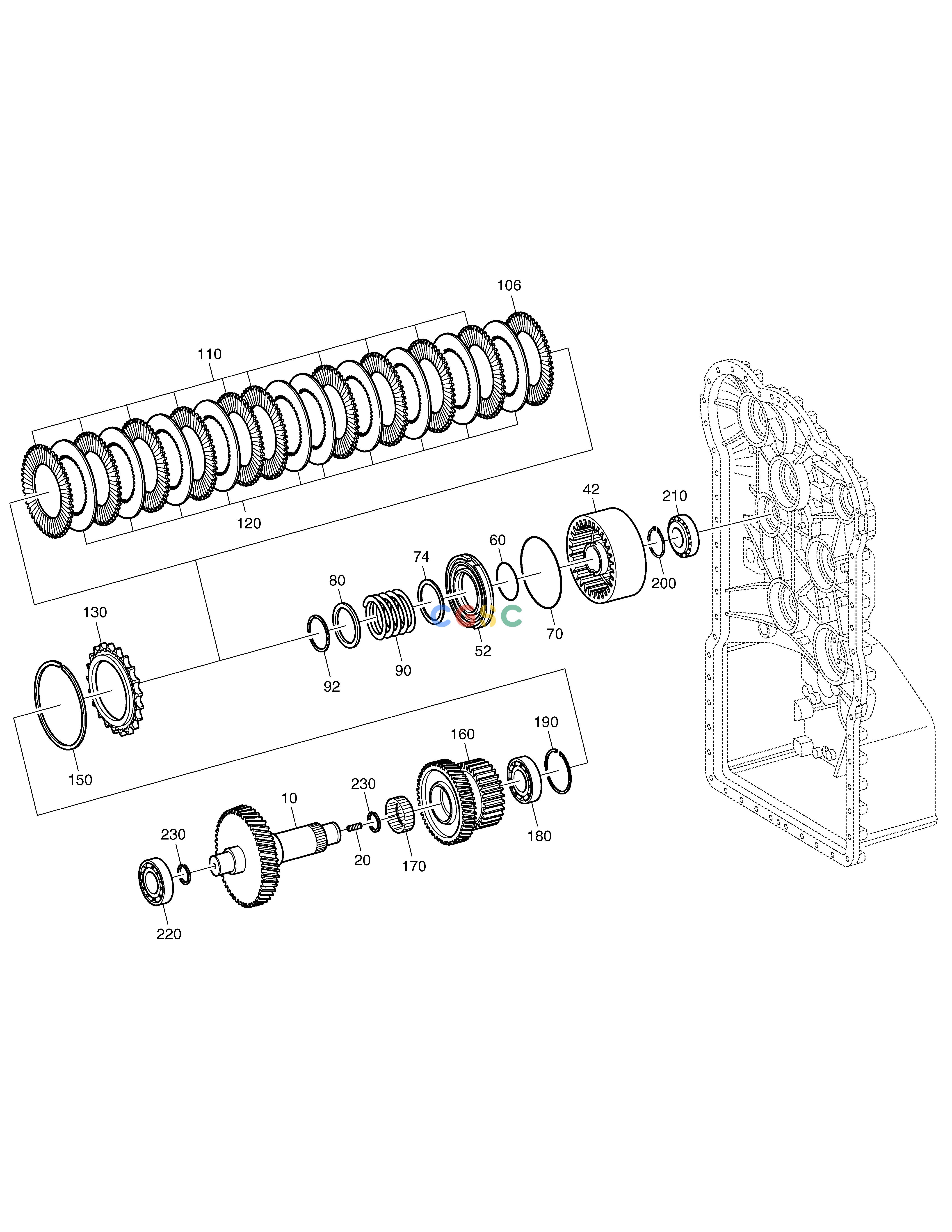 斗山零件查询COUPLING KV - T/MISSION MEGA 250-V (S/N 3001~) Doosan parts catalog online