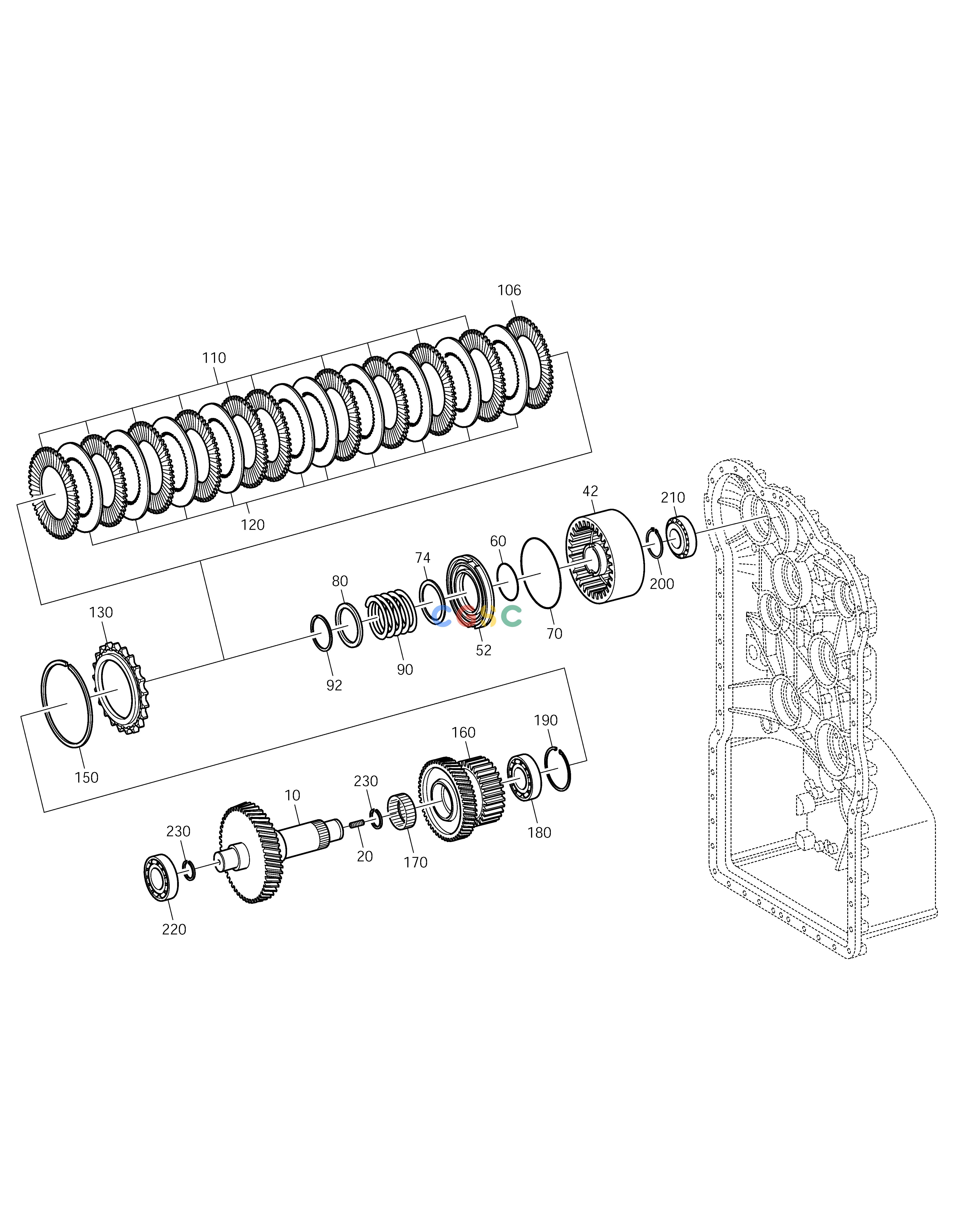 斗山零件查询COUPLING KR - T/MISSION MEGA 250-V (S/N 3001~) Doosan parts catalog online
