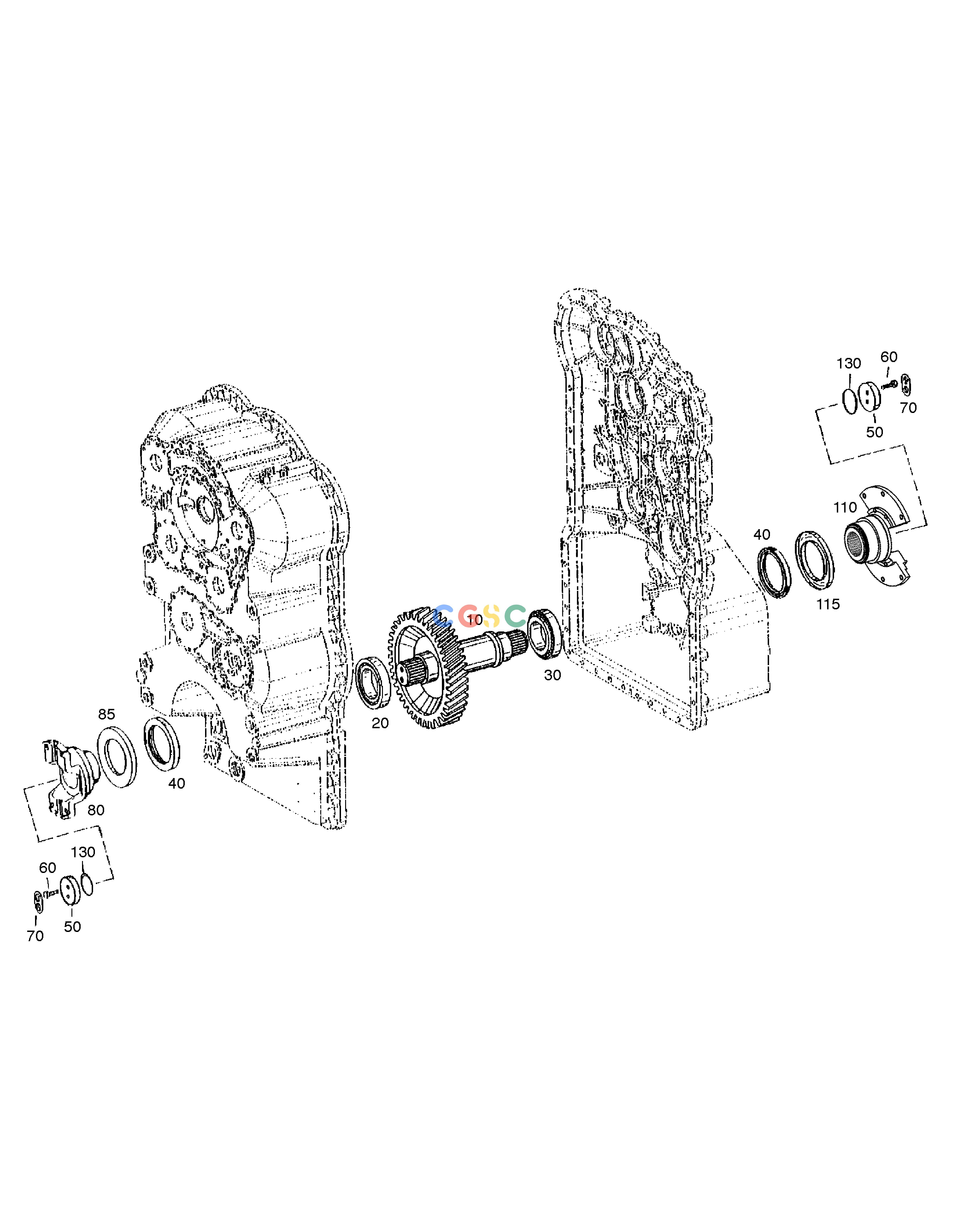 斗山零件查询OUTPUT - T/MISSION MEGA 250-V (S/N 3001~) Doosan parts catalog online