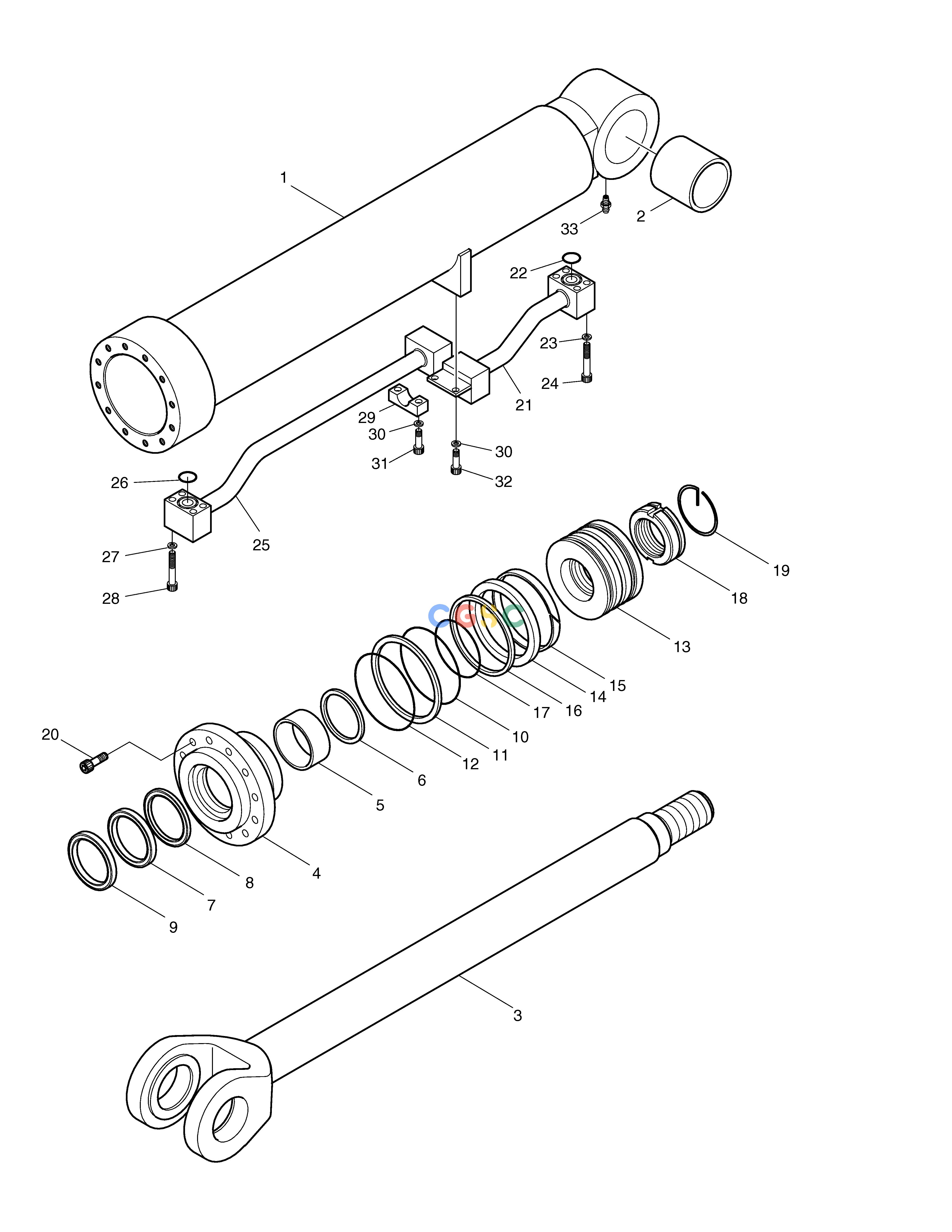 斗山零件查询LIFT CYLINDER MEGA 250-V (S/N 3001~) Doosan parts catalog online
