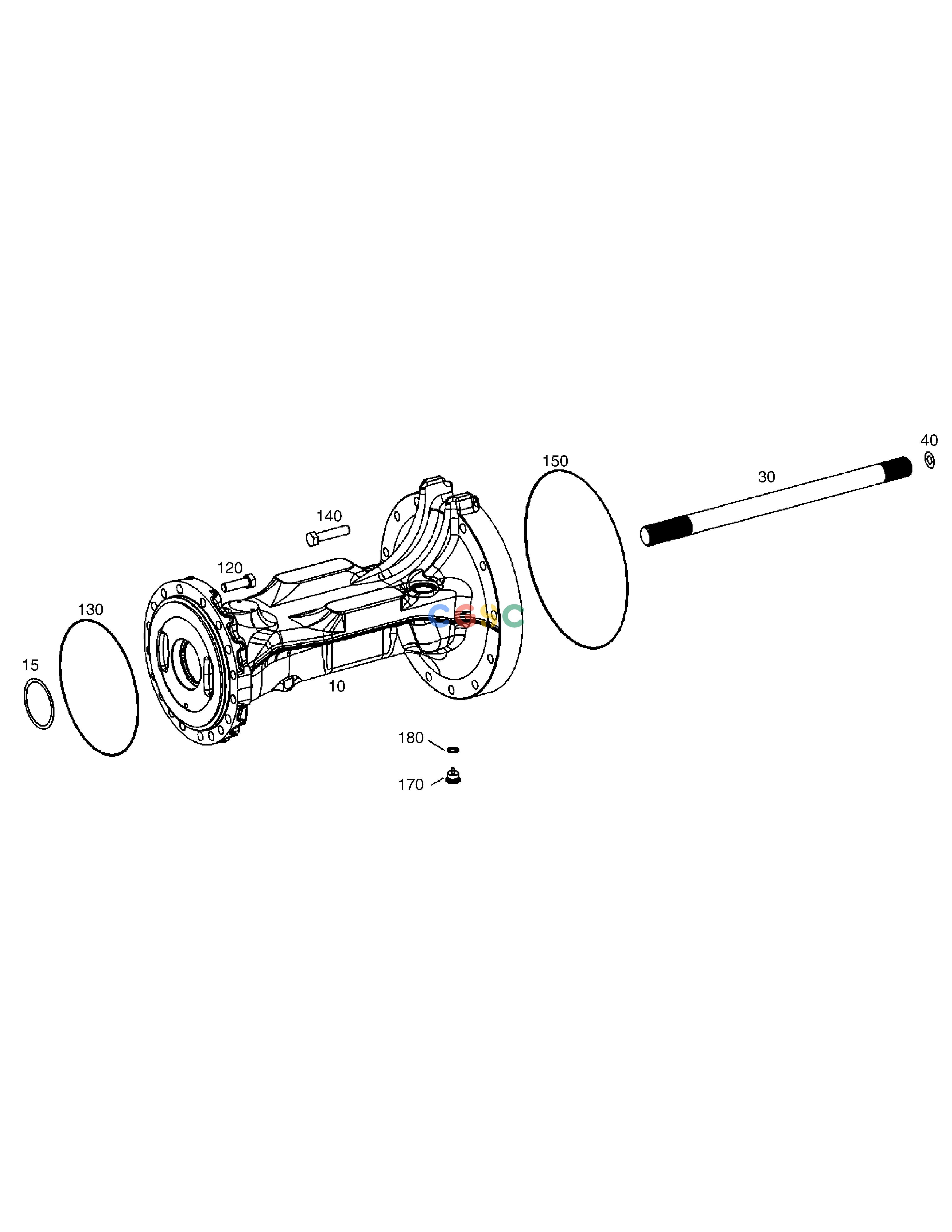 斗山零件查询AXLE CASING - REAR AXLE MEGA 250-V (S/N 3001~) Doosan parts catalog online