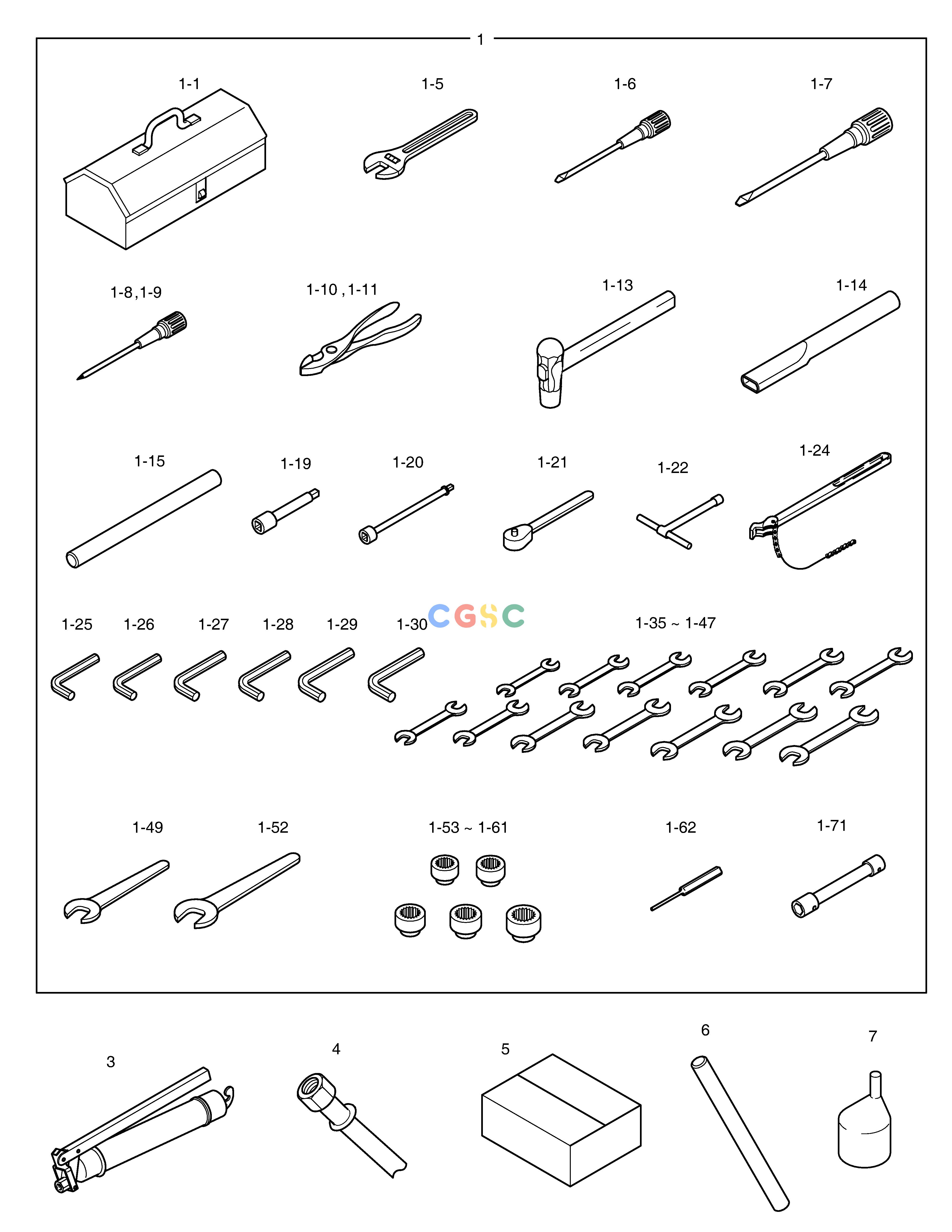 斗山零件查询TOOLS MEGA 250-V (S/N 3001~) Doosan parts catalog online
