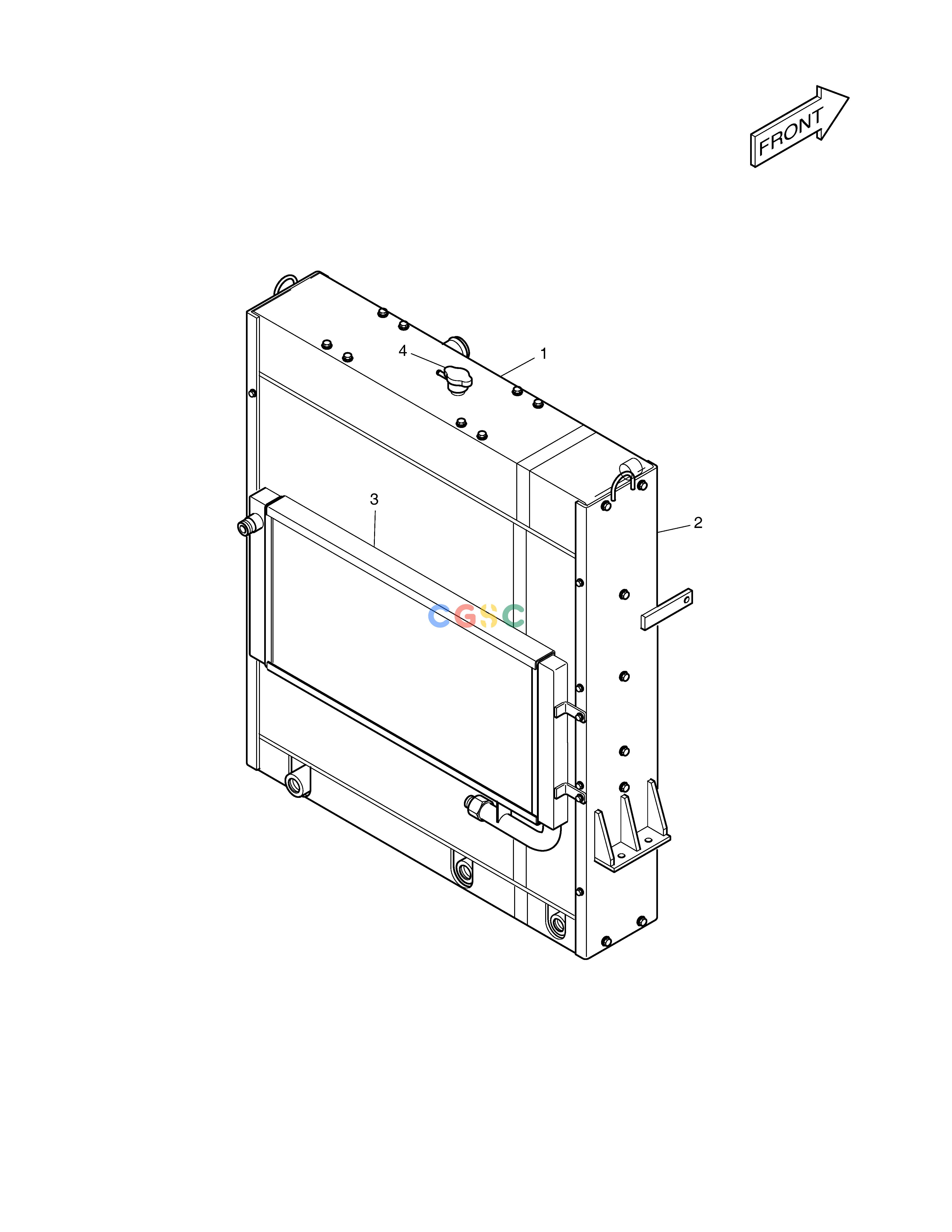 斗山零件查询RADIATOR-TROPICAL MEGA 250-V (S/N 3001~) Doosan parts catalog online
