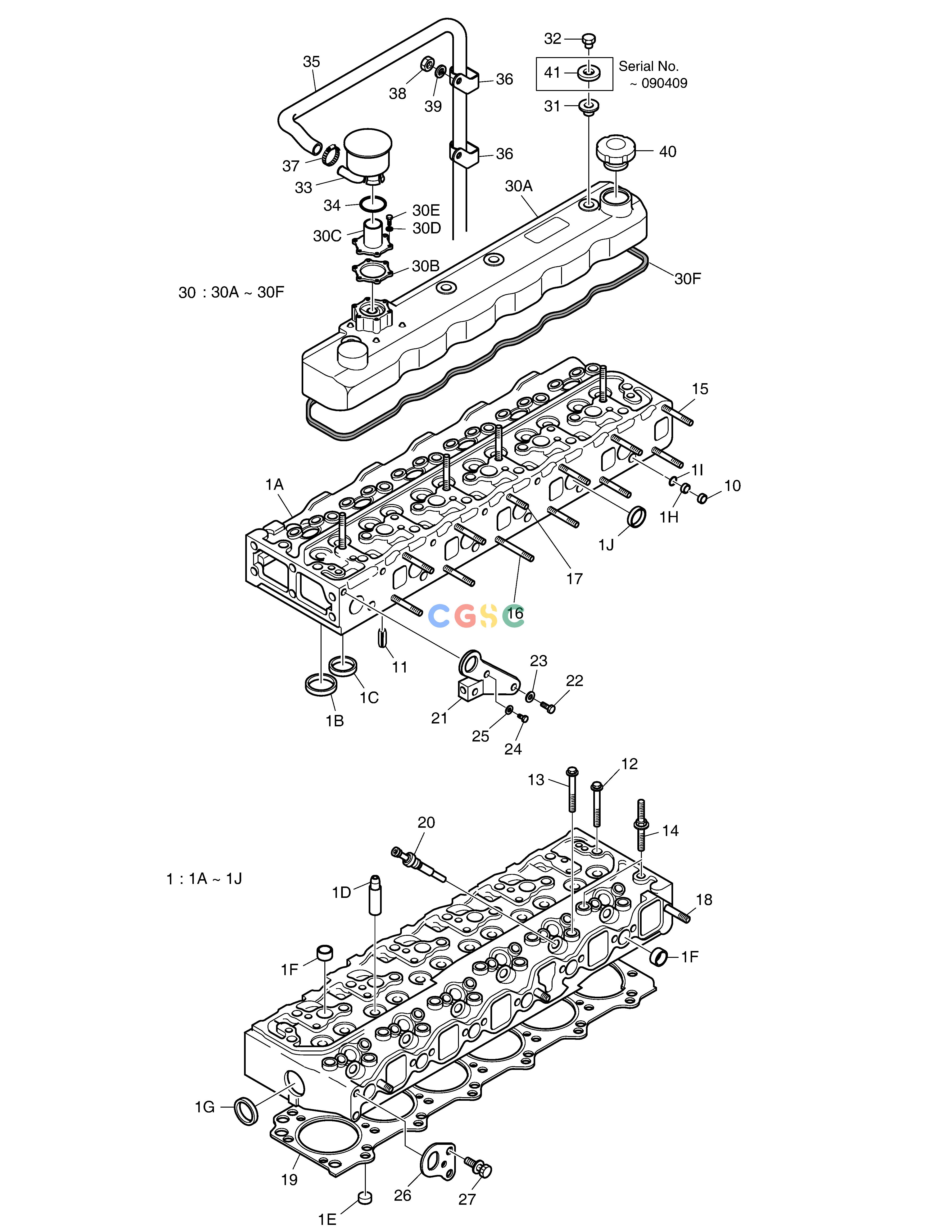 斗山零件查询CYLINDER HEAD SOLAR 230LC-V Doosan parts catalog online