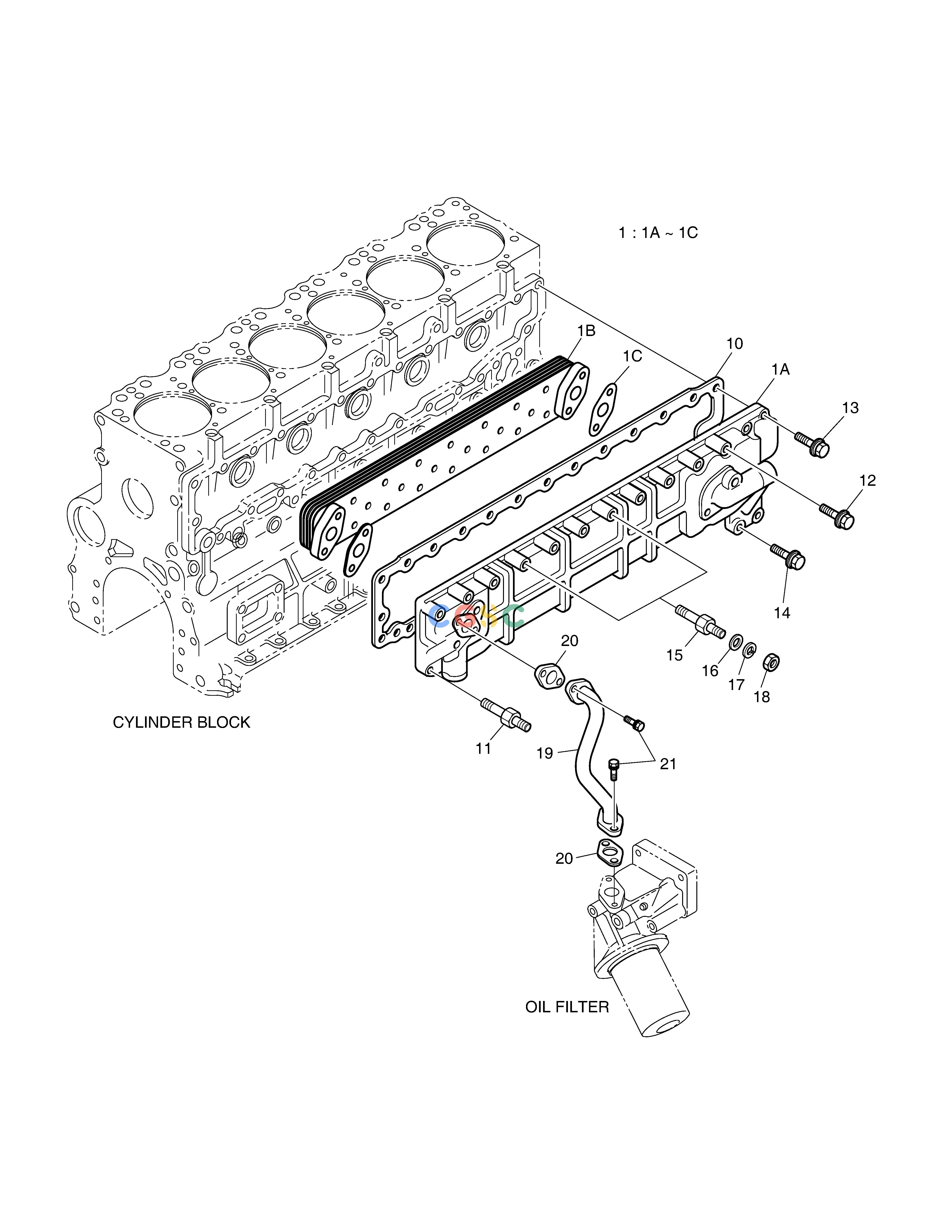 斗山零件查询OIL COOLER SOLAR 230LC-V Doosan parts catalog online
