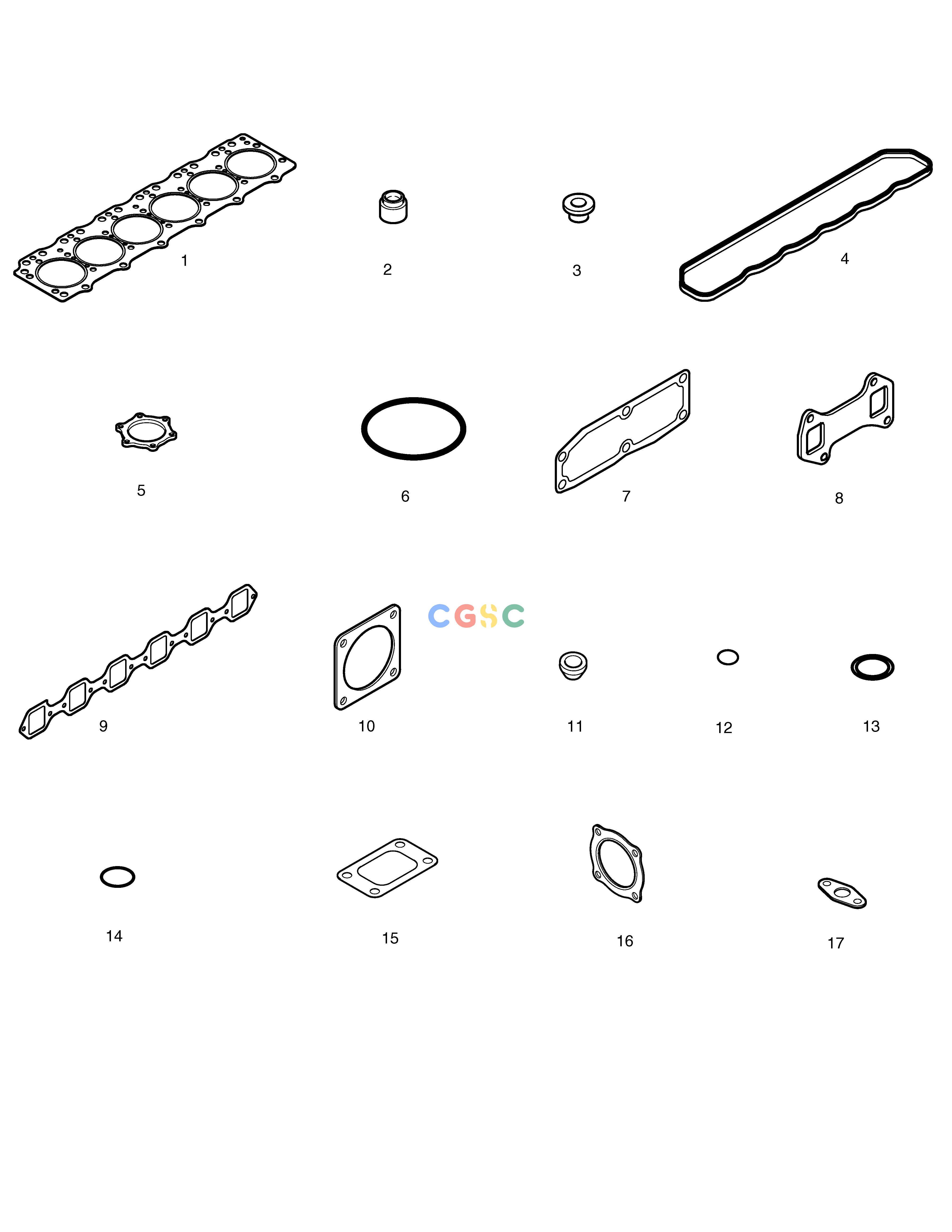 斗山零件查询OVER HAUL GASKET KIT-TOP SOLAR 230LC-V Doosan parts catalog online