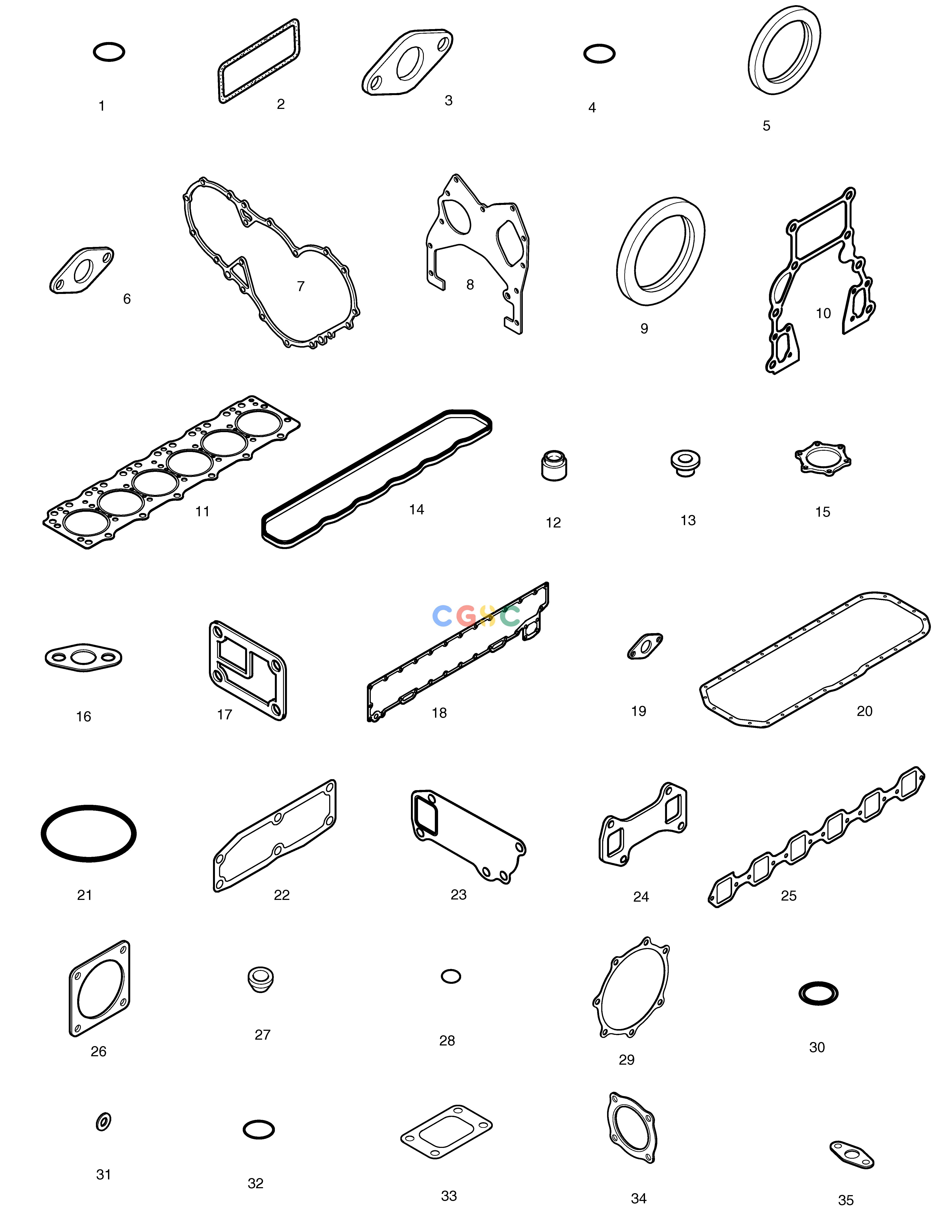 斗山零件查询OVER HAUL GASKET KIT-ALL SOLAR 230LC-V Doosan parts catalog online