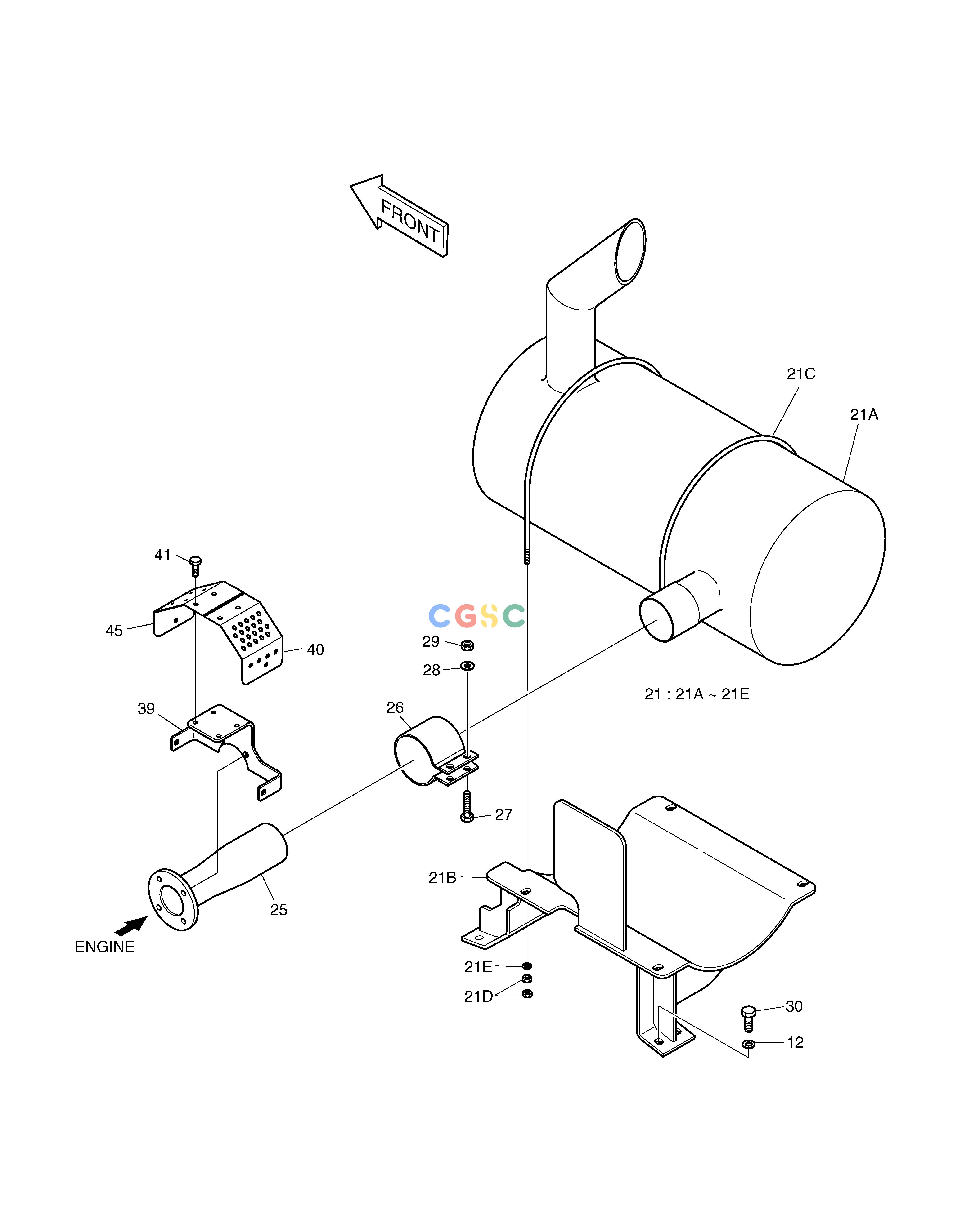 斗山零件查询MUFFLER SOLAR 230LC-V Doosan parts catalog online