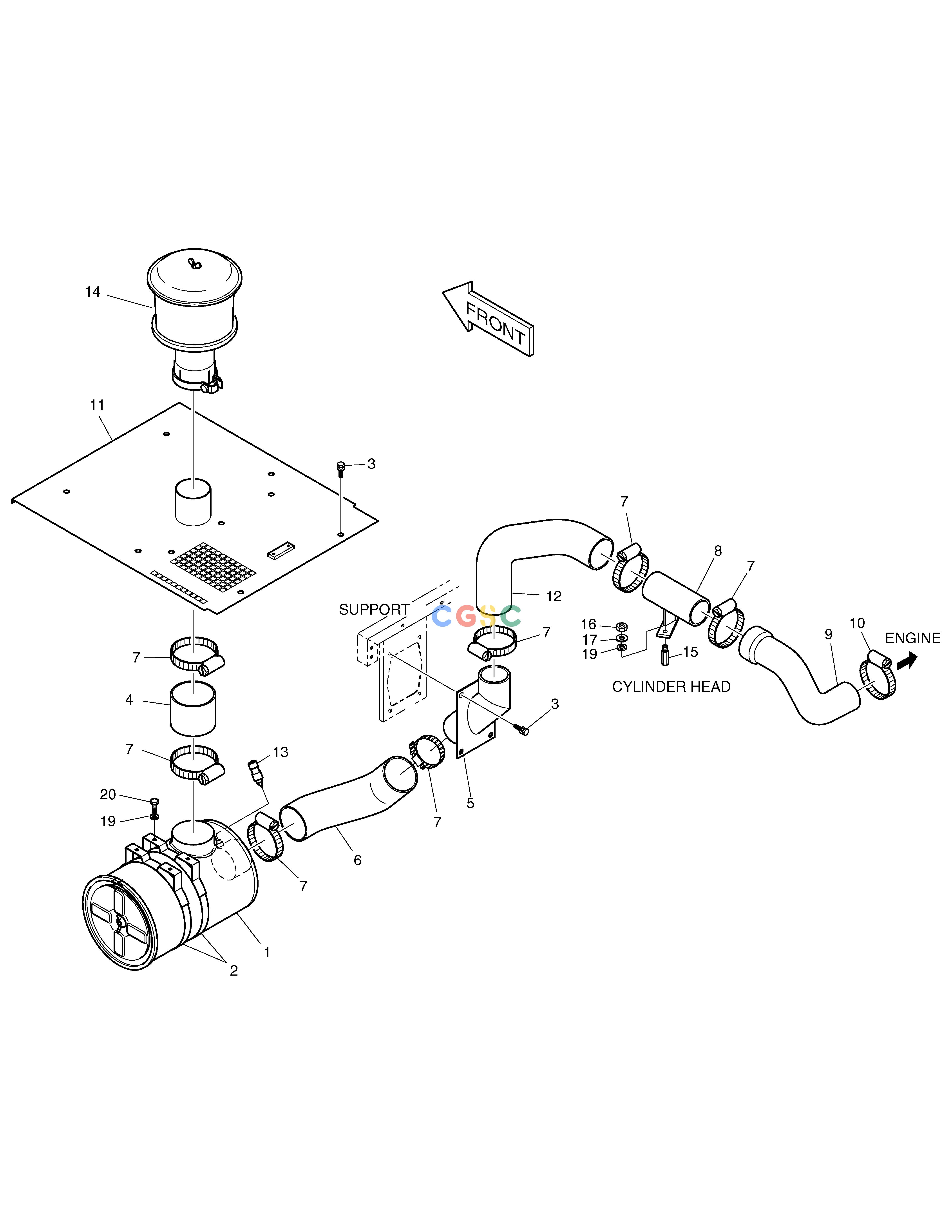 斗山零件查询AIR CLEANER ASS'Y SOLAR 230LC-V Doosan parts catalog online