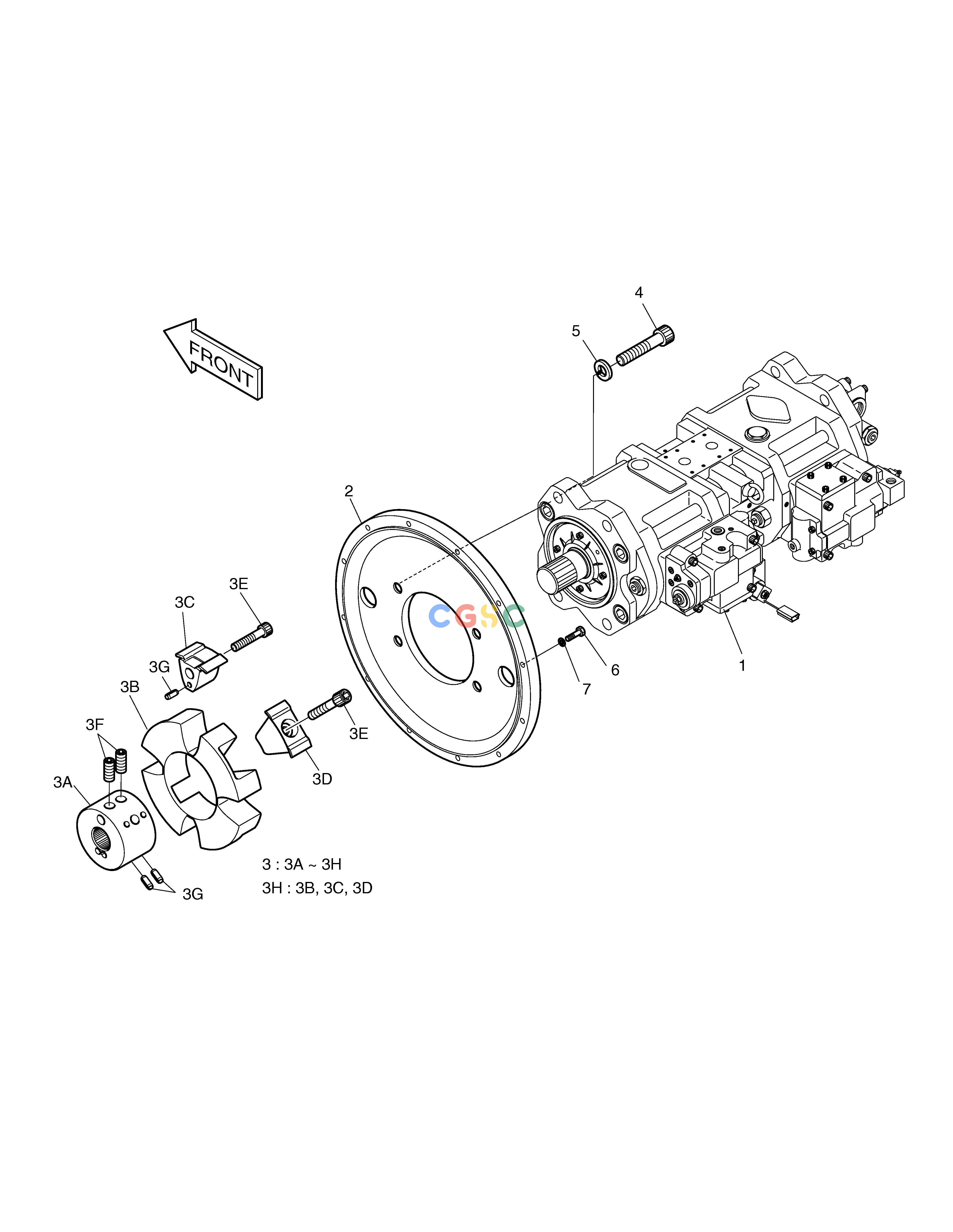 斗山零件查询PUMP MOUNTING SOLAR 230LC-V Doosan parts catalog online