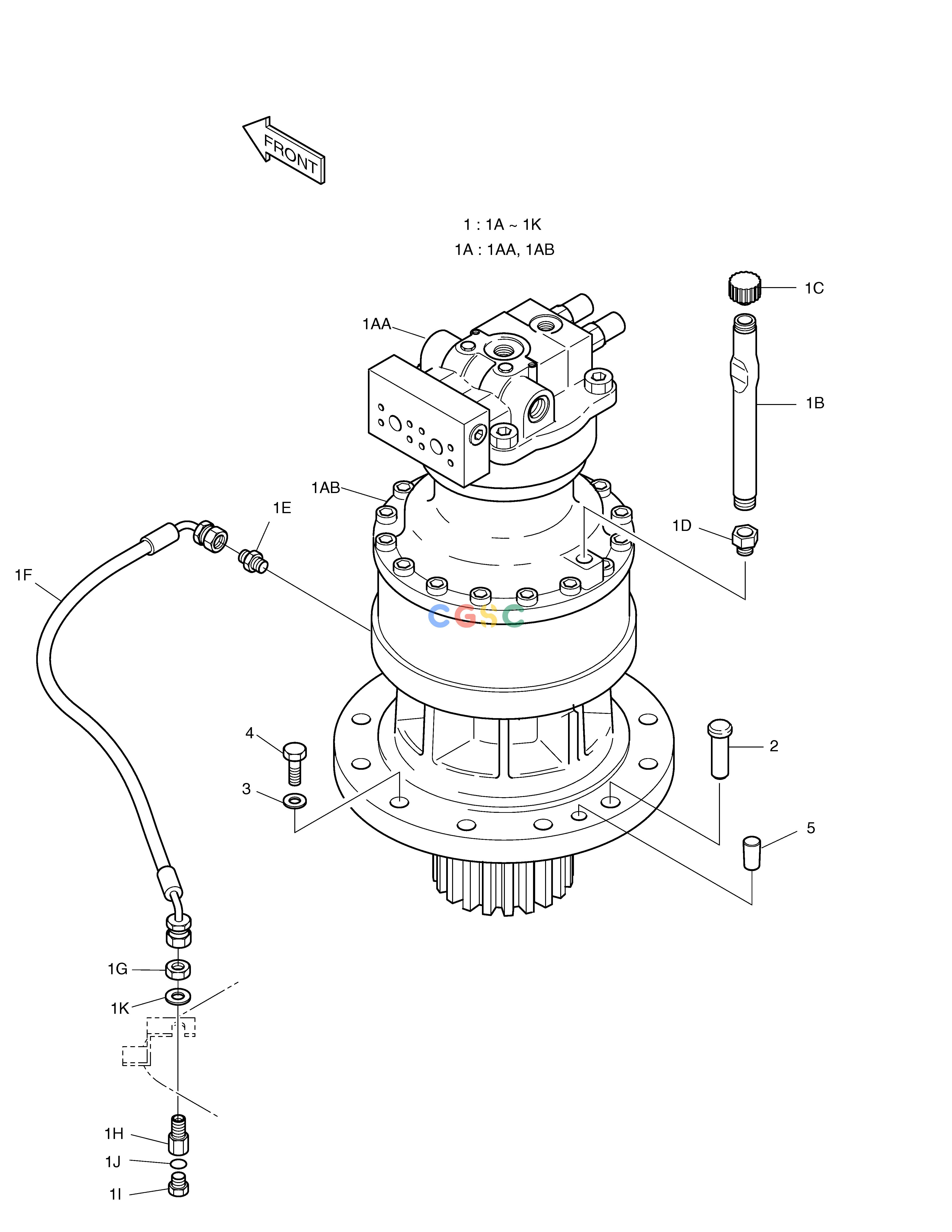 斗山零件查询SWING DEVICE ASS'Y SOLAR 230LC-V Doosan parts catalog online