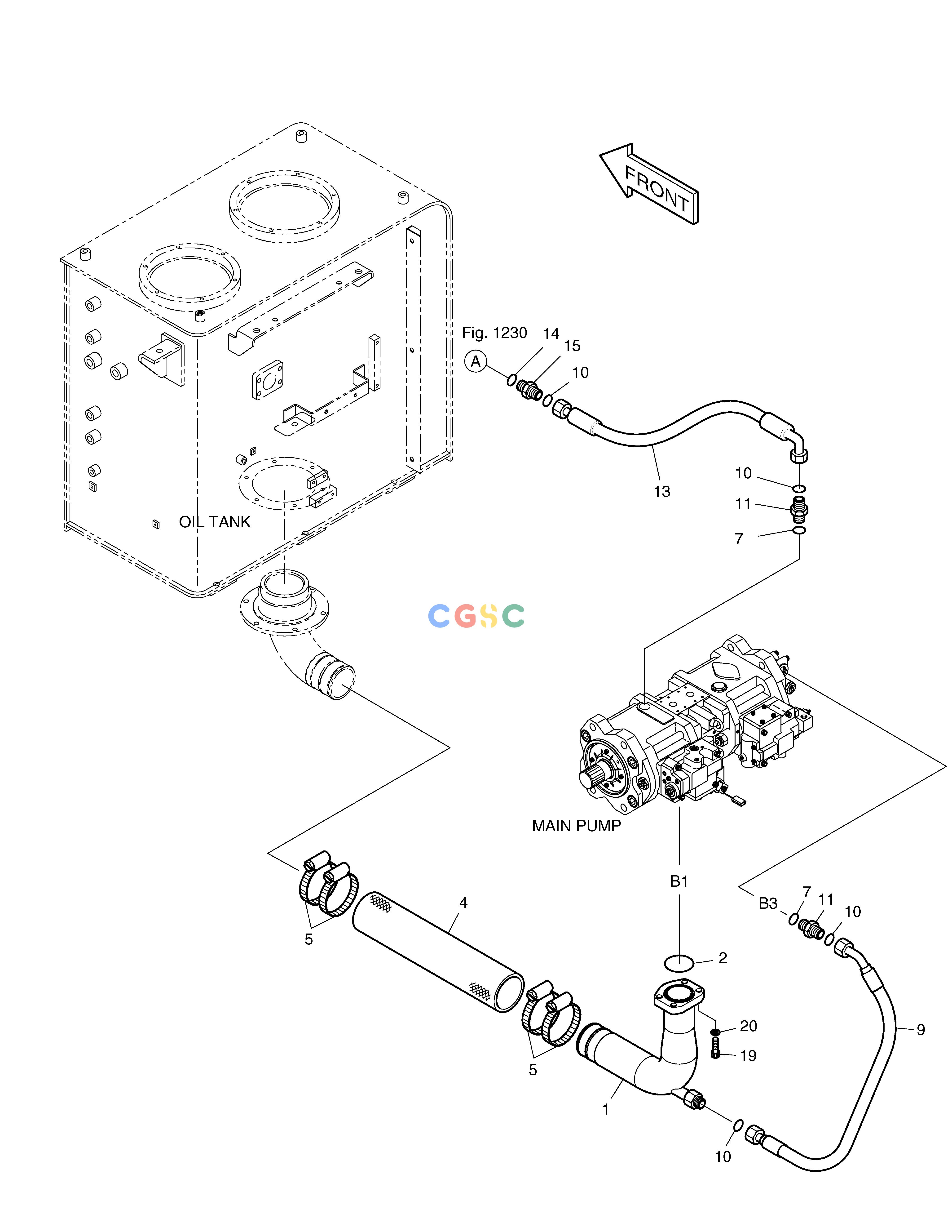 斗山零件查询OIL COOLER PIPING(1) SOLAR 230LC-V Doosan parts catalog online