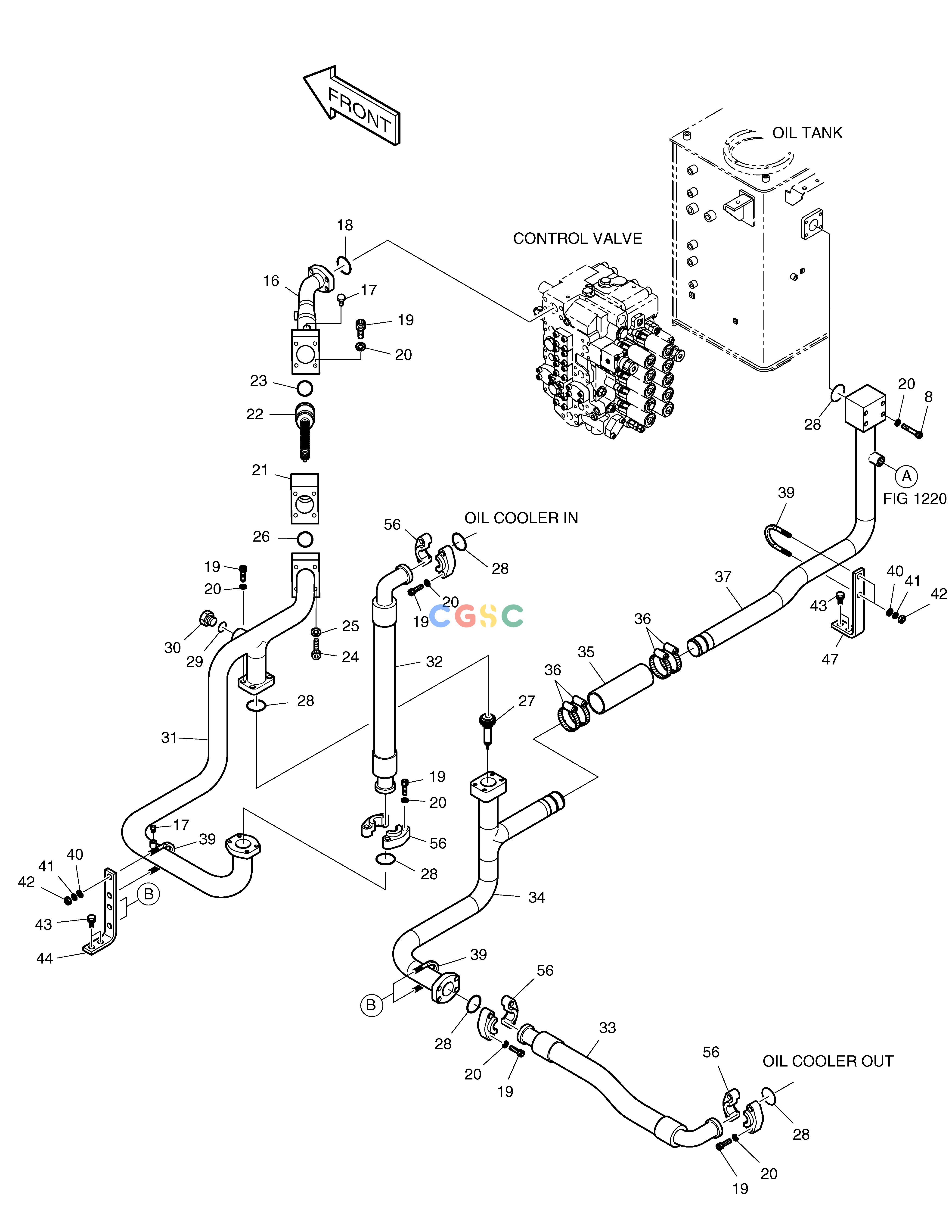 斗山零件查询OIL COOLER PIPING(2) SOLAR 230LC-V Doosan parts catalog online