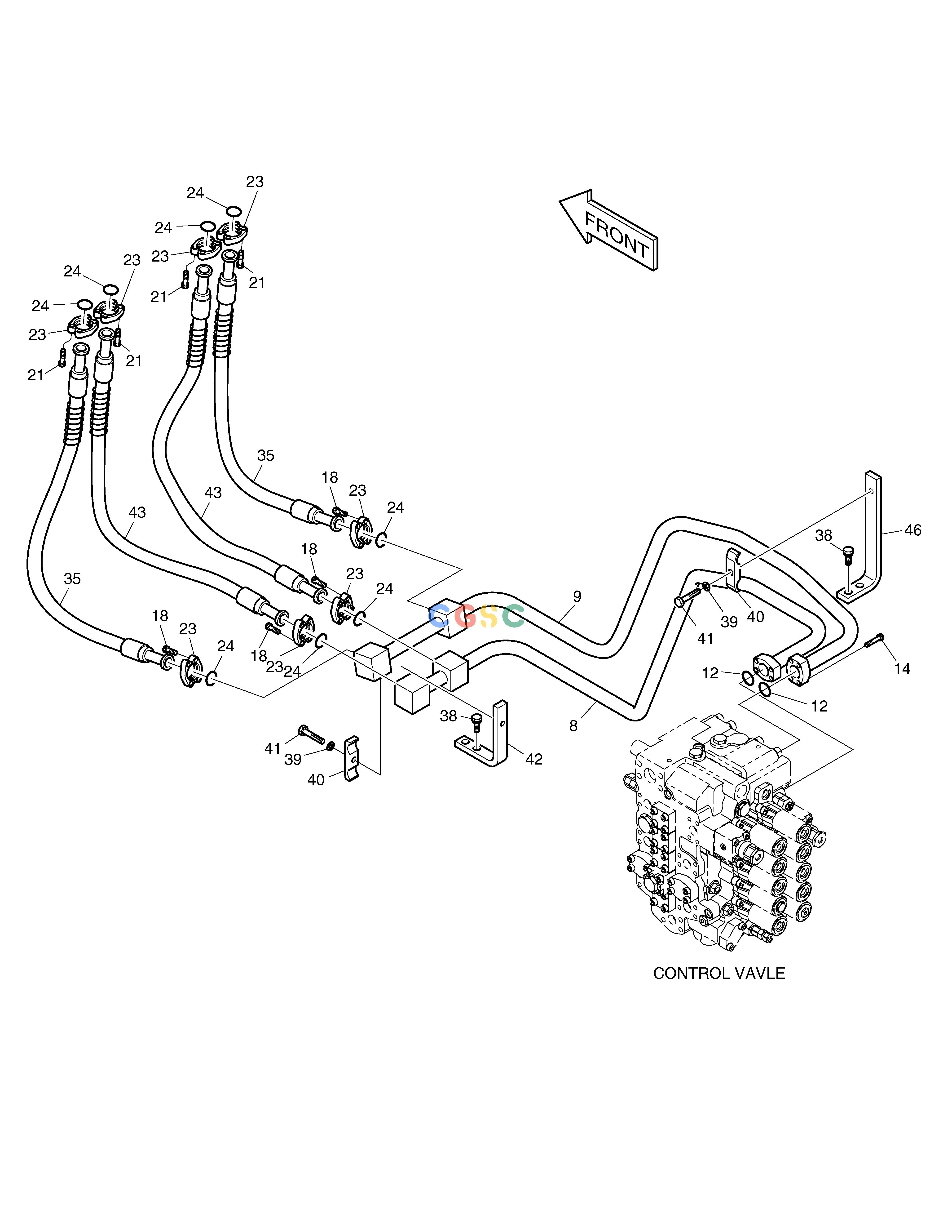 斗山零件查询MAIN PIPING(2) SOLAR 230LC-V Doosan parts catalog online