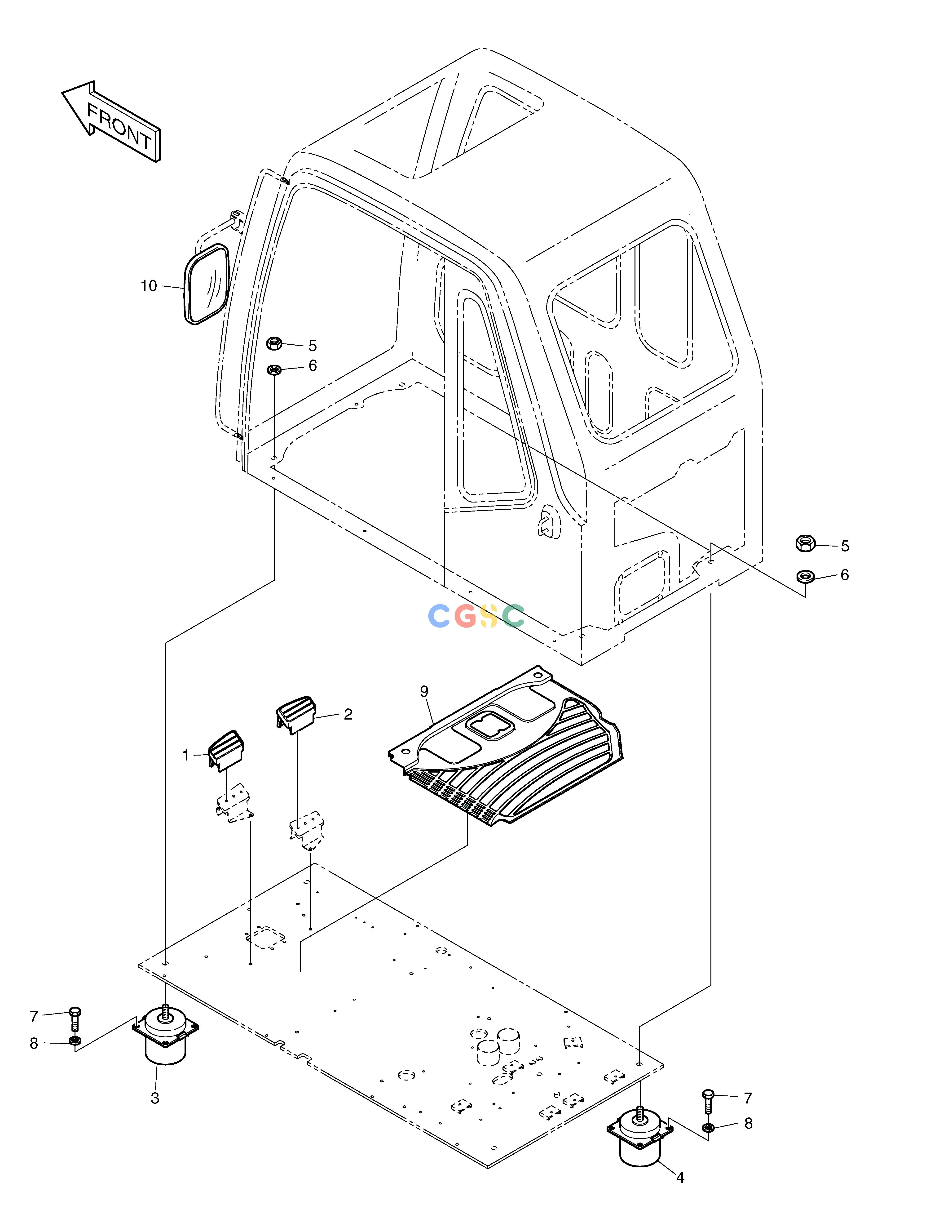 斗山零件查询CABIN MOUNT ASS'Y SOLAR 230LC-V Doosan parts catalog online