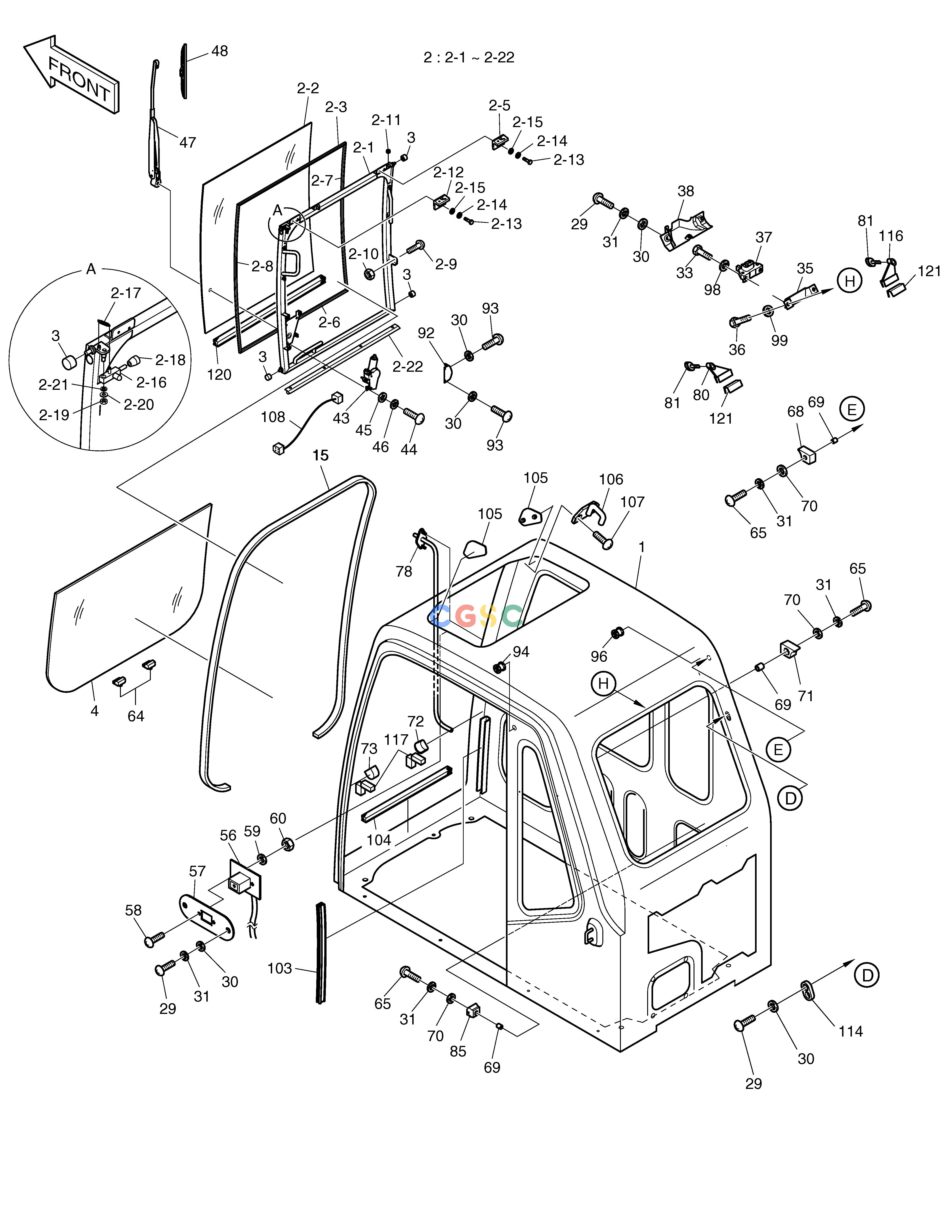 斗山零件查询CABIN(1) SOLAR 230LC-V Doosan parts catalog online