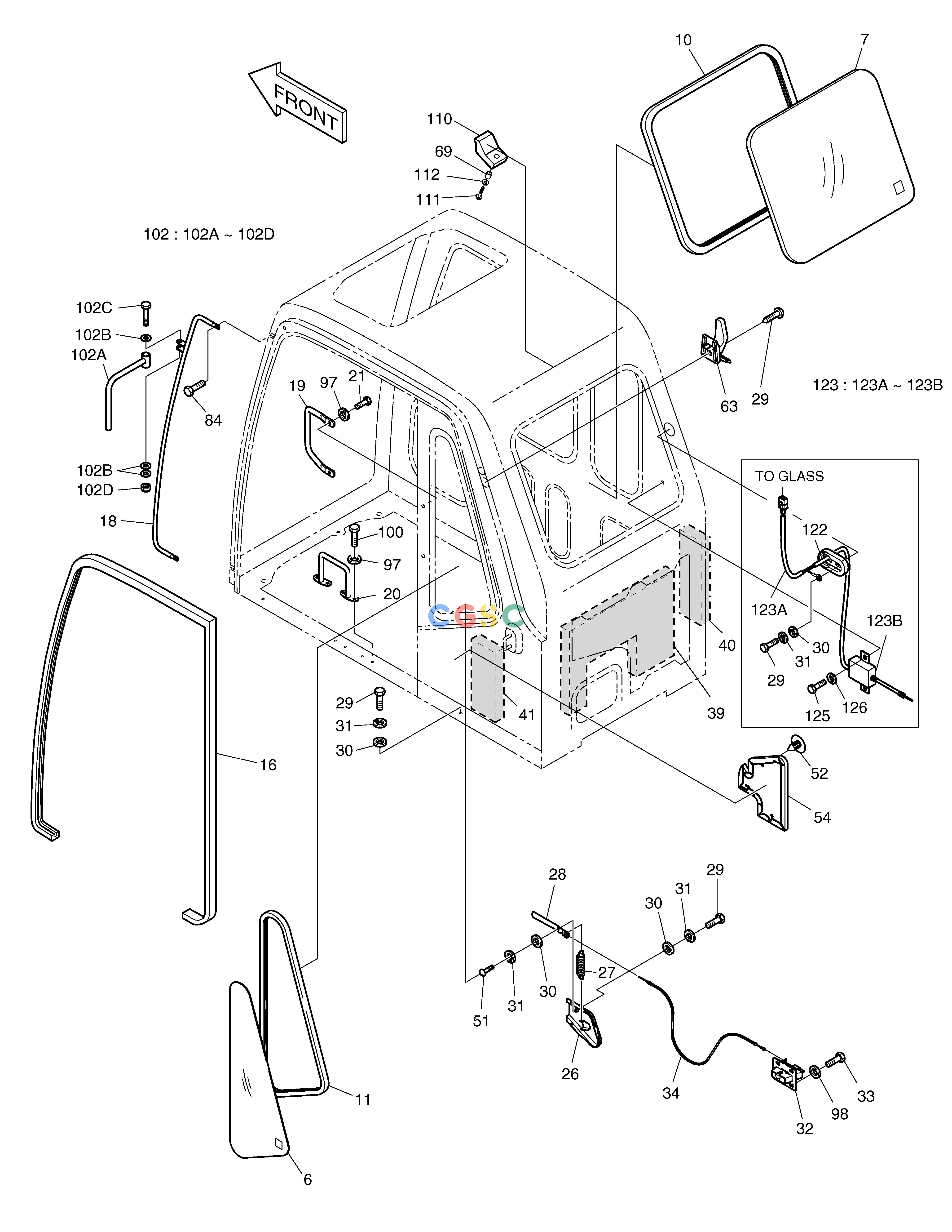 斗山零件查询CABIN(2) SOLAR 230LC-V Doosan parts catalog online