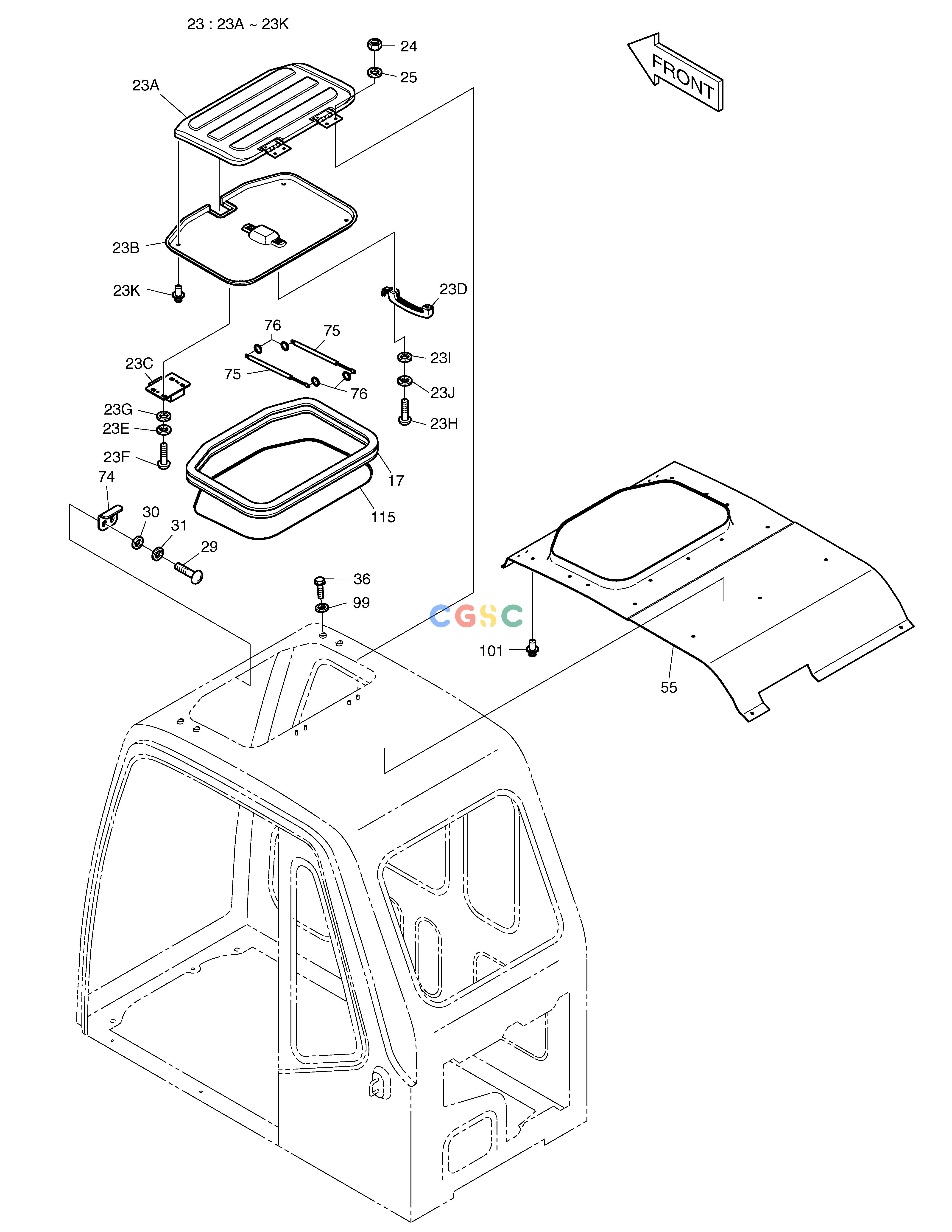 斗山零件查询CABIN(4) SOLAR 230LC-V Doosan parts catalog online