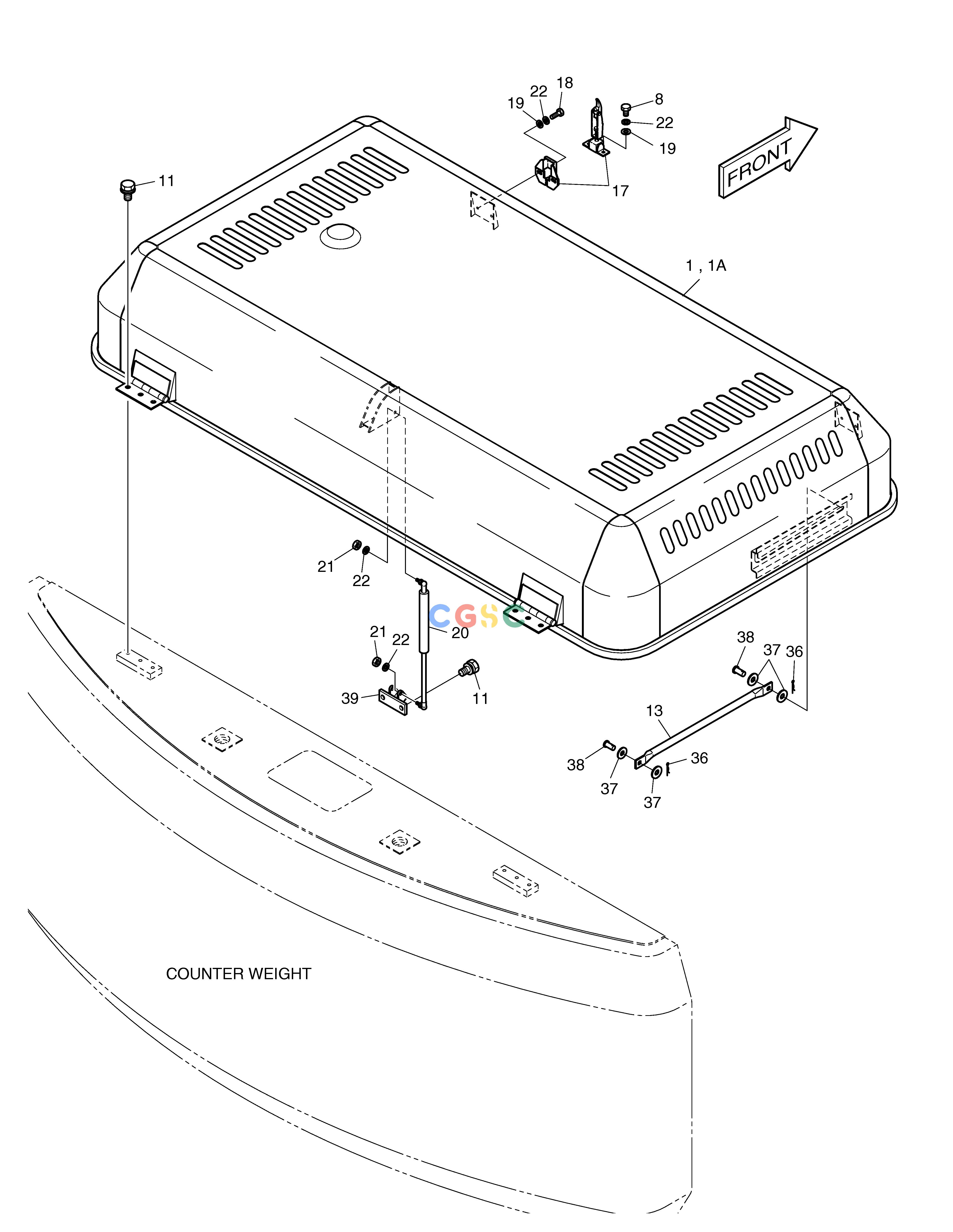 斗山零件查询COVER(4) SOLAR 230LC-V Doosan parts catalog online
