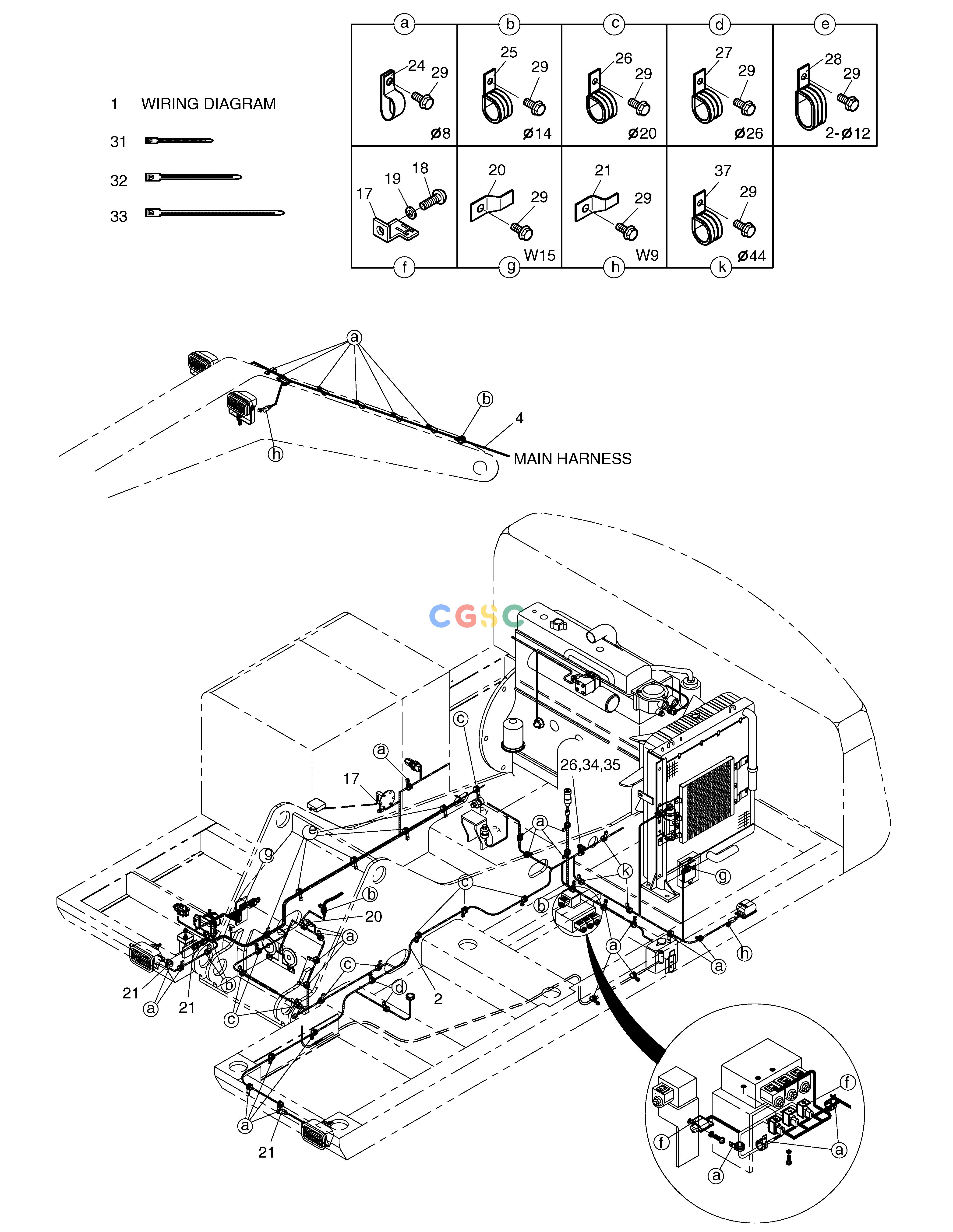 斗山零件查询ELECTRIC WIRING(3)-RELATED PARTS SOLAR 230LC-V Doosan parts catalog online