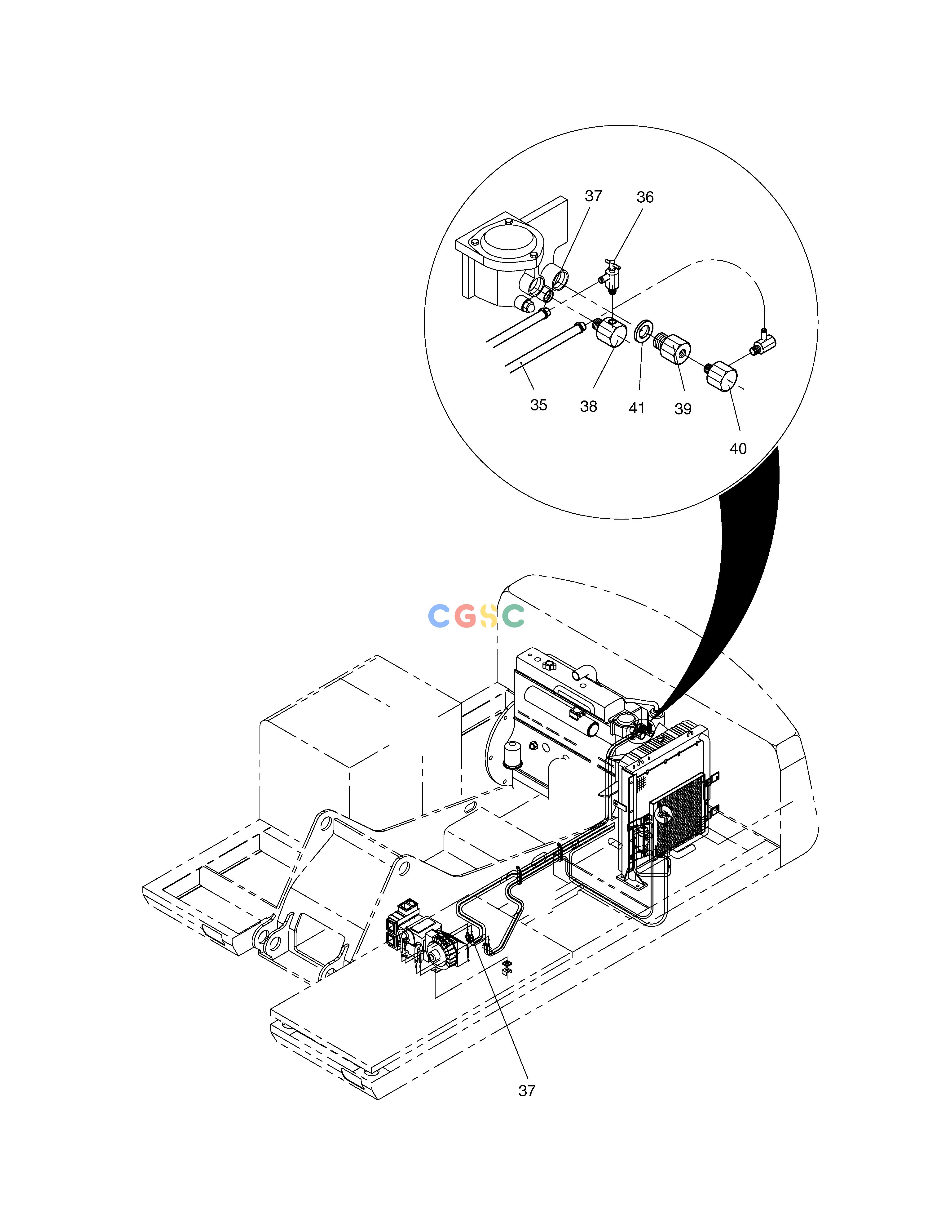 斗山零件查询HEATER PIPING SOLAR 230LC-V Doosan parts catalog online