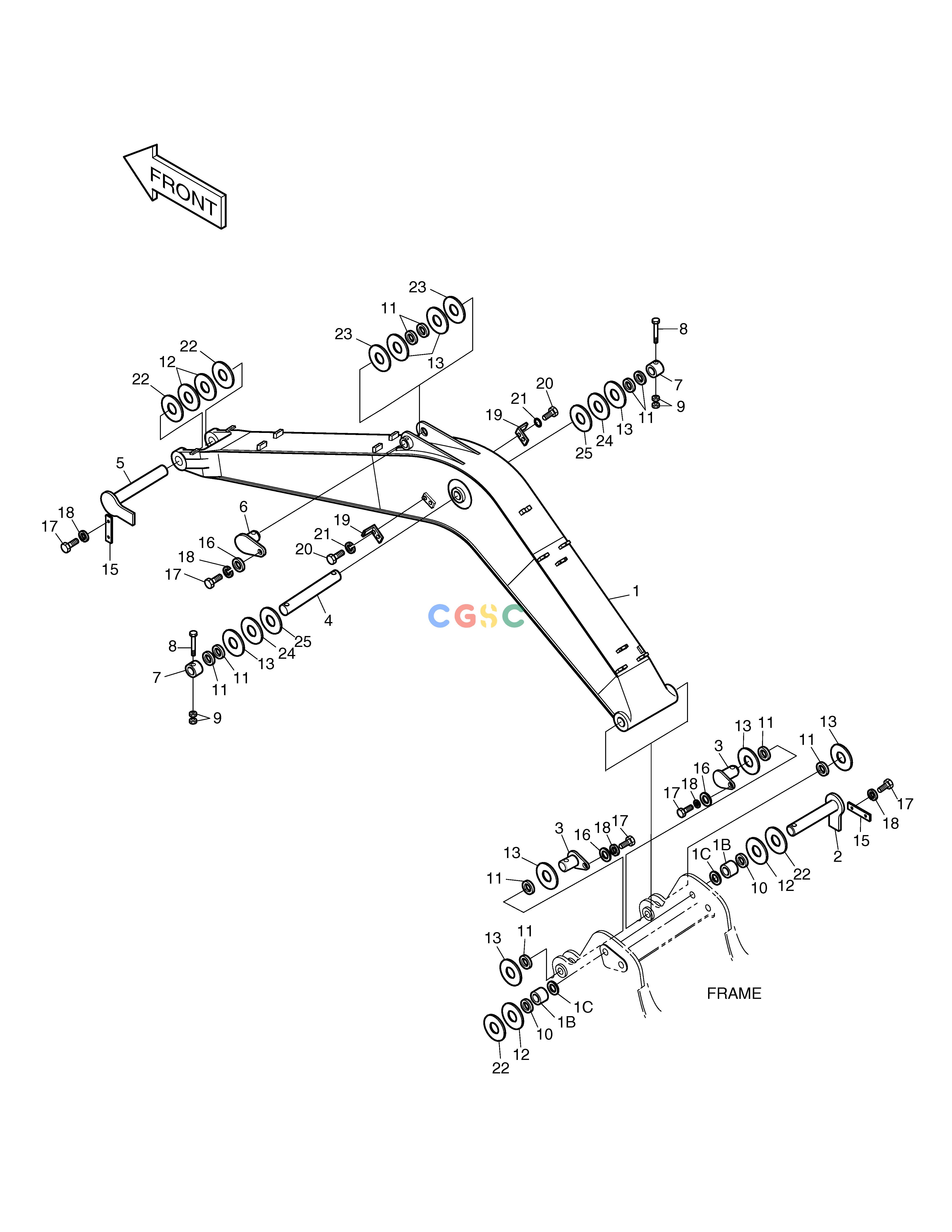 斗山零件查询BOOM-5.7m SOLAR 230LC-V Doosan parts catalog online