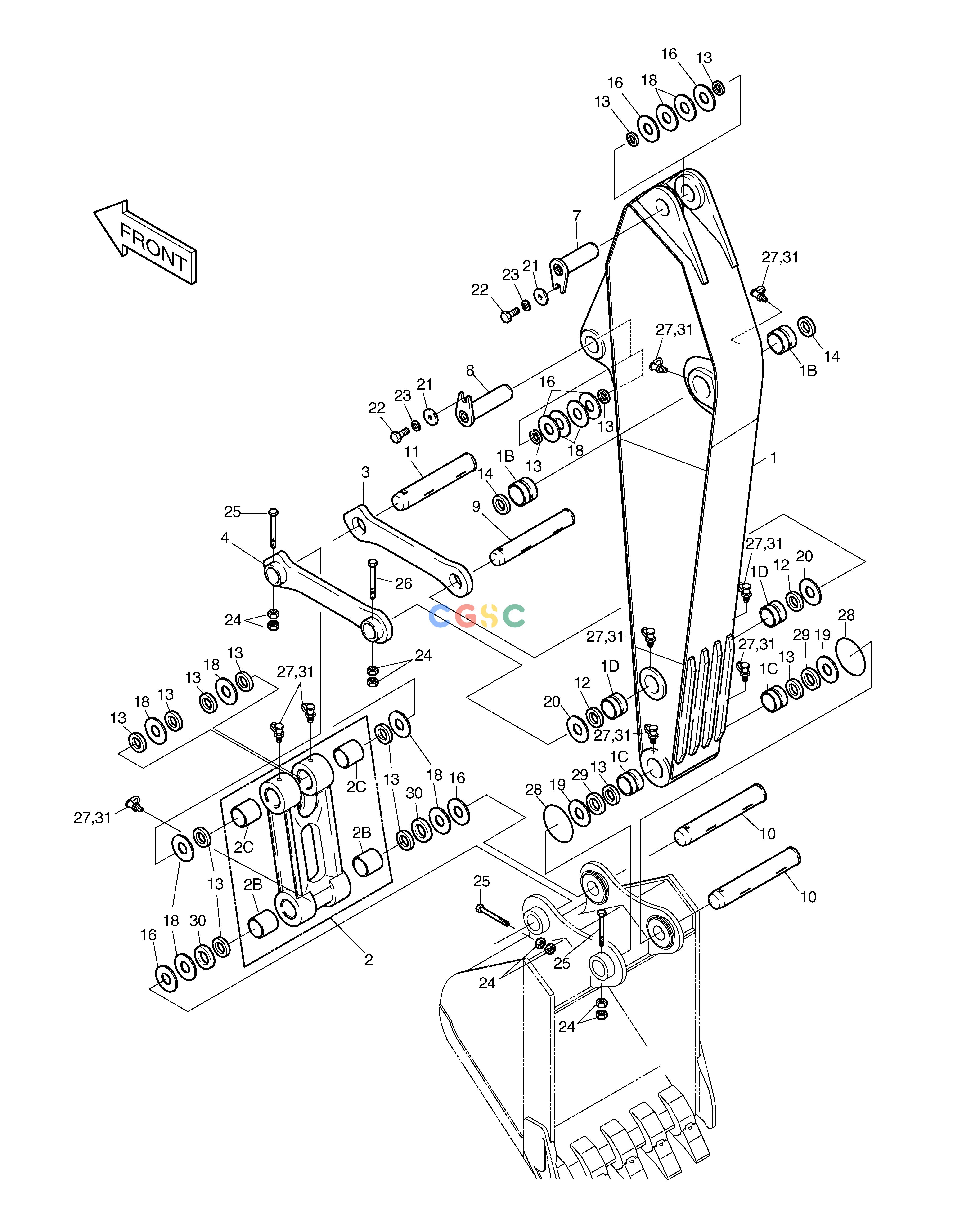 斗山零件查询ARM-2.9m SOLAR 230LC-V Doosan parts catalog online