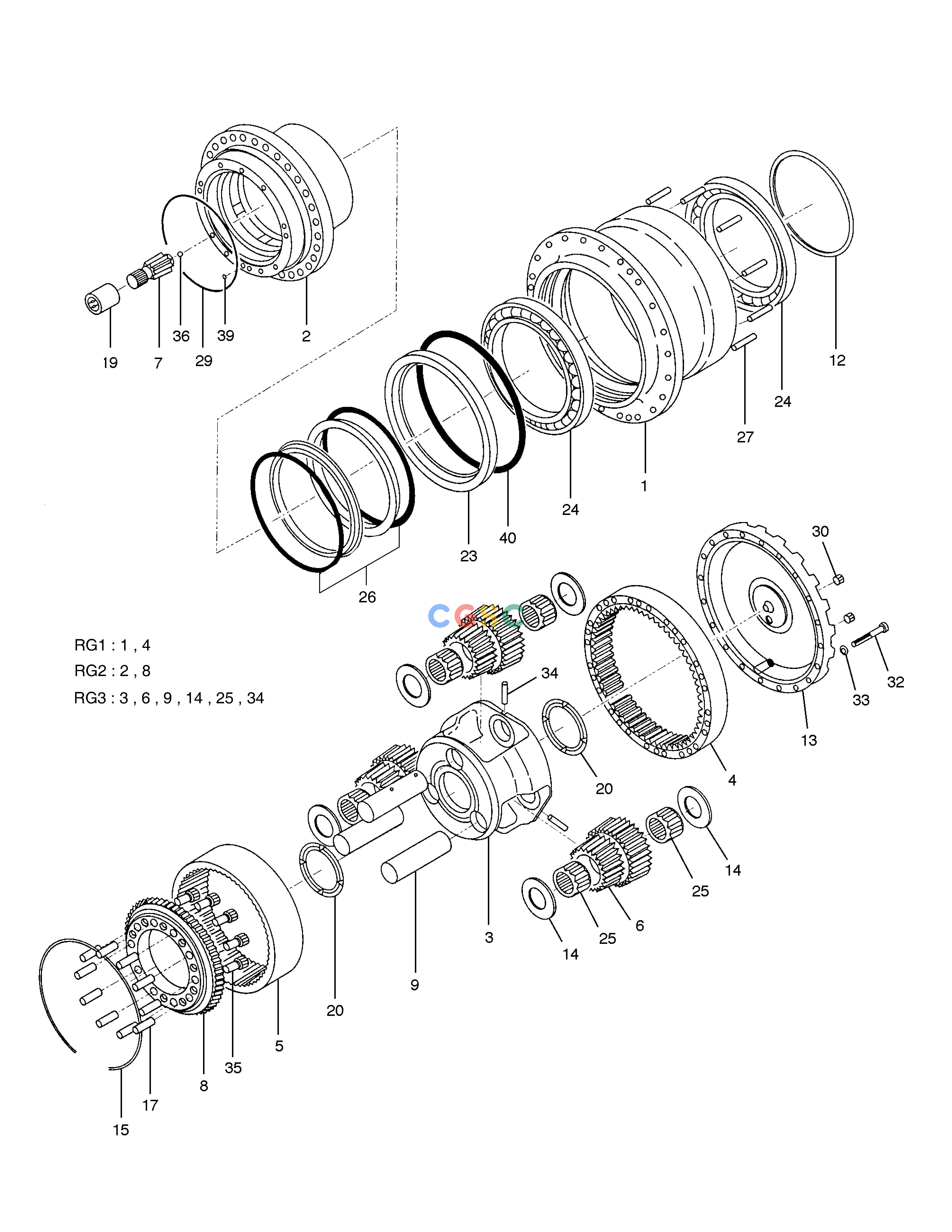 斗山零件查询TRAVEL REDUCTION GEAR SOLAR 230LC-V Doosan parts catalog online