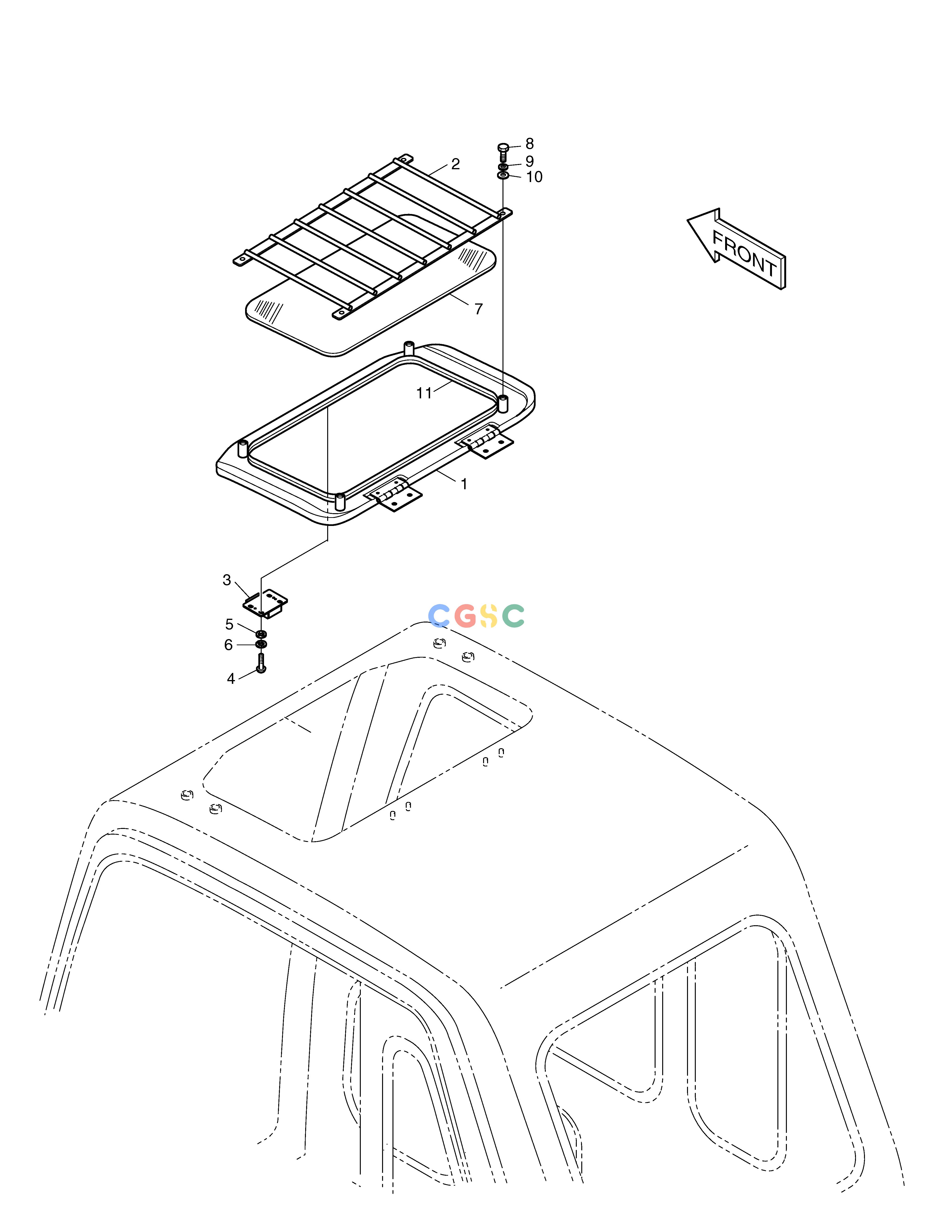 斗山零件查询SUN ROOF ASS'Y SOLAR 230LC-V Doosan parts catalog online