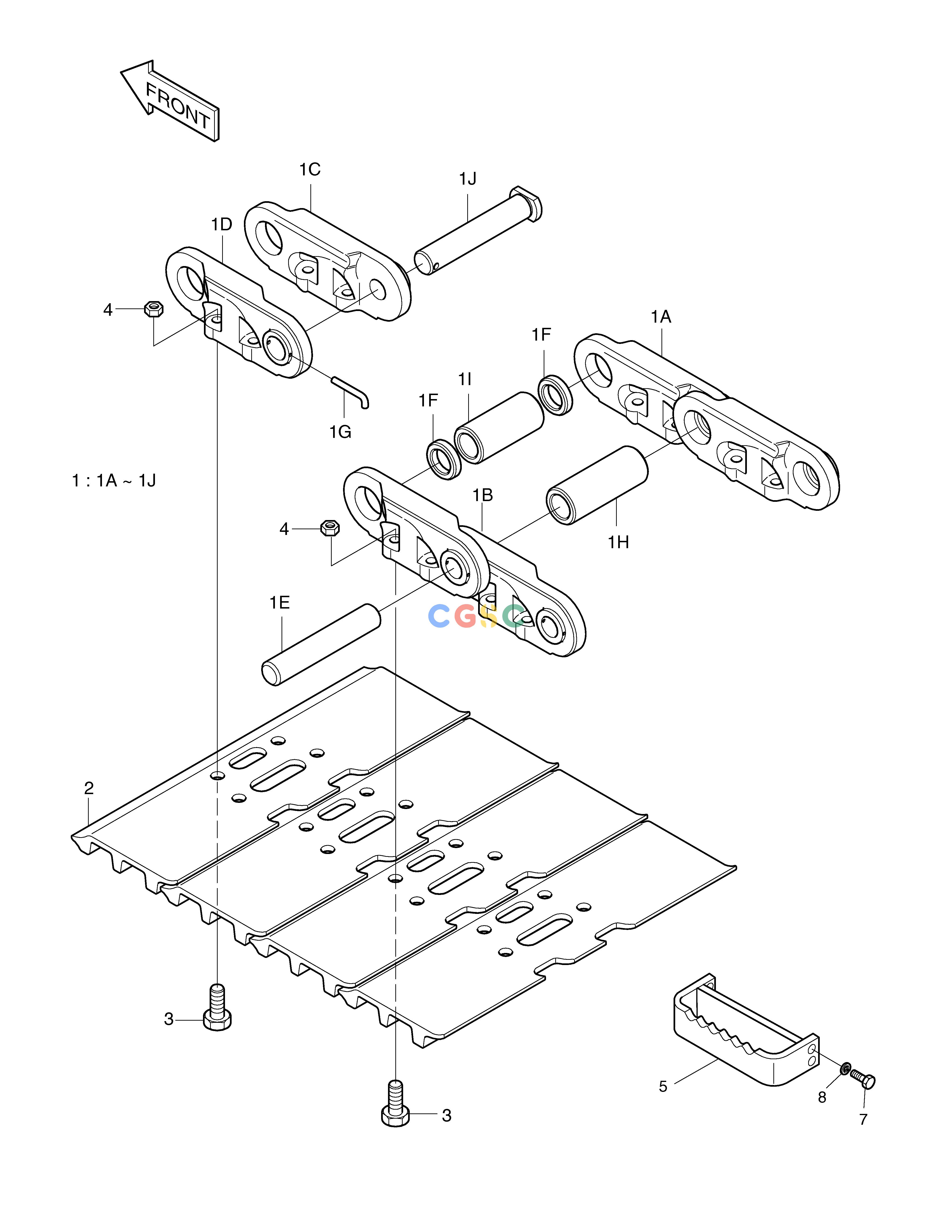 斗山零件查询TRACK SHOE ASS'Y-700G SOLAR 230LC-V Doosan parts catalog online