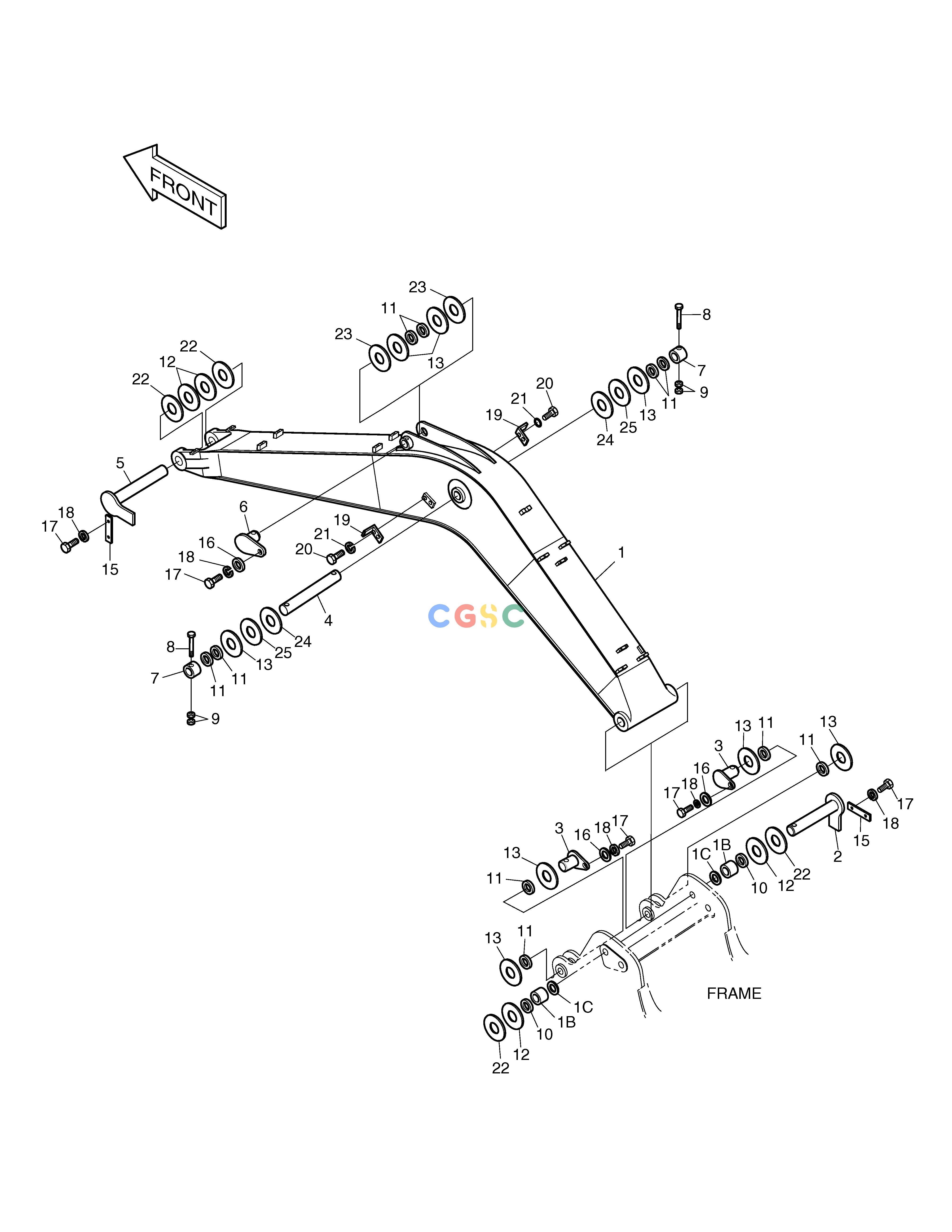 斗山零件查询BOOM-5.2m SOLAR 230LC-V Doosan parts catalog online