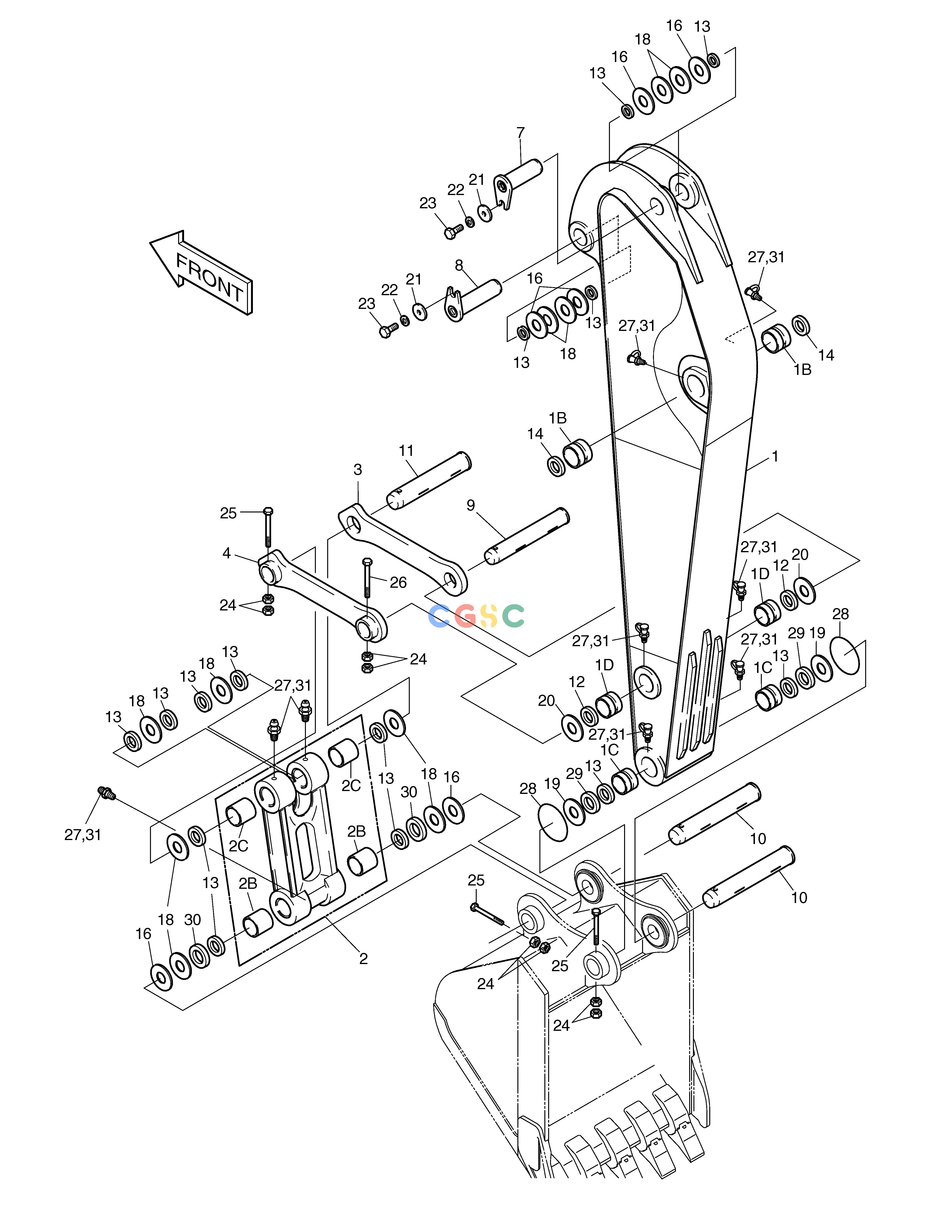 斗山零件查询ARM-2.0m SOLAR 230LC-V Doosan parts catalog online