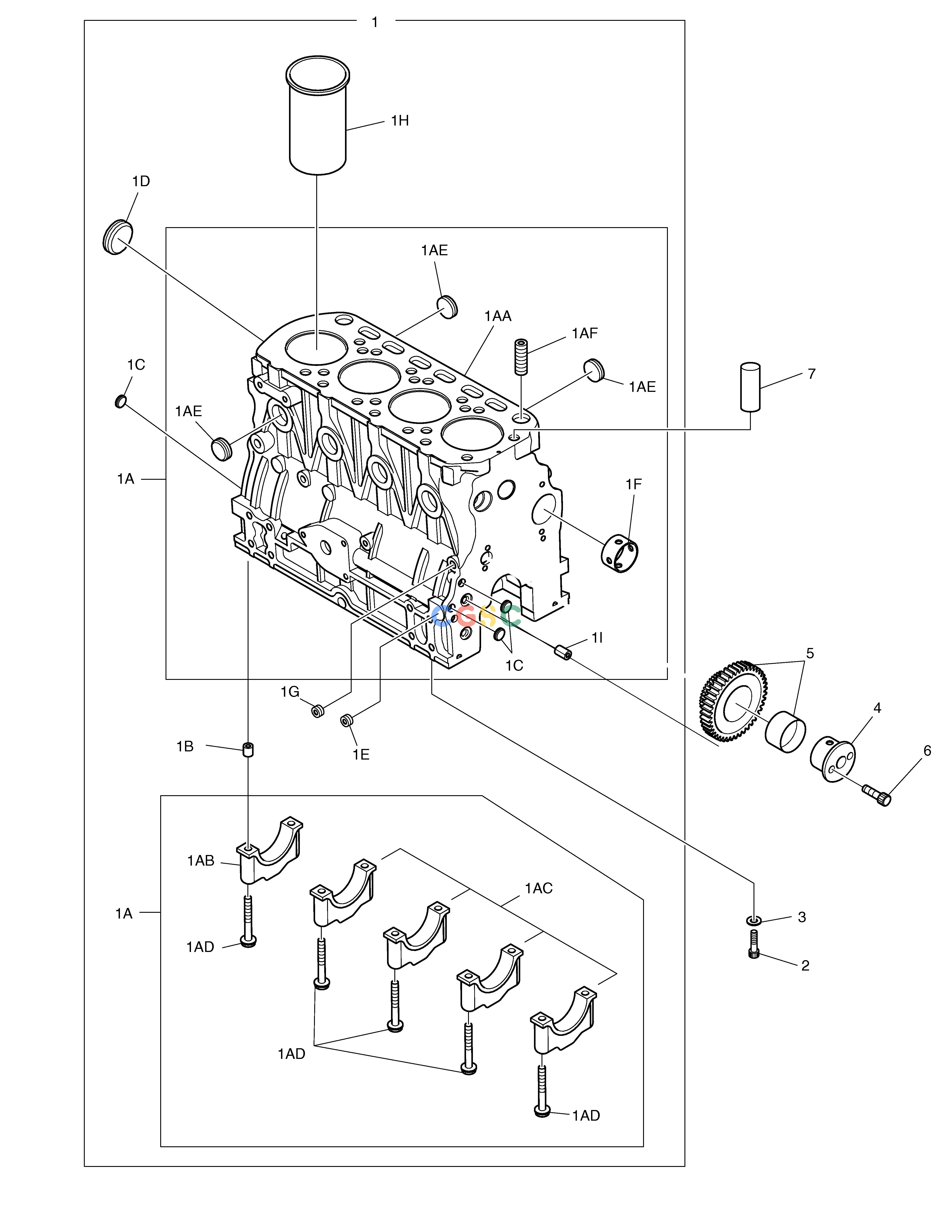 斗山零件查询CYLINDER BLOCK 440 PLUS Doosan parts catalog online