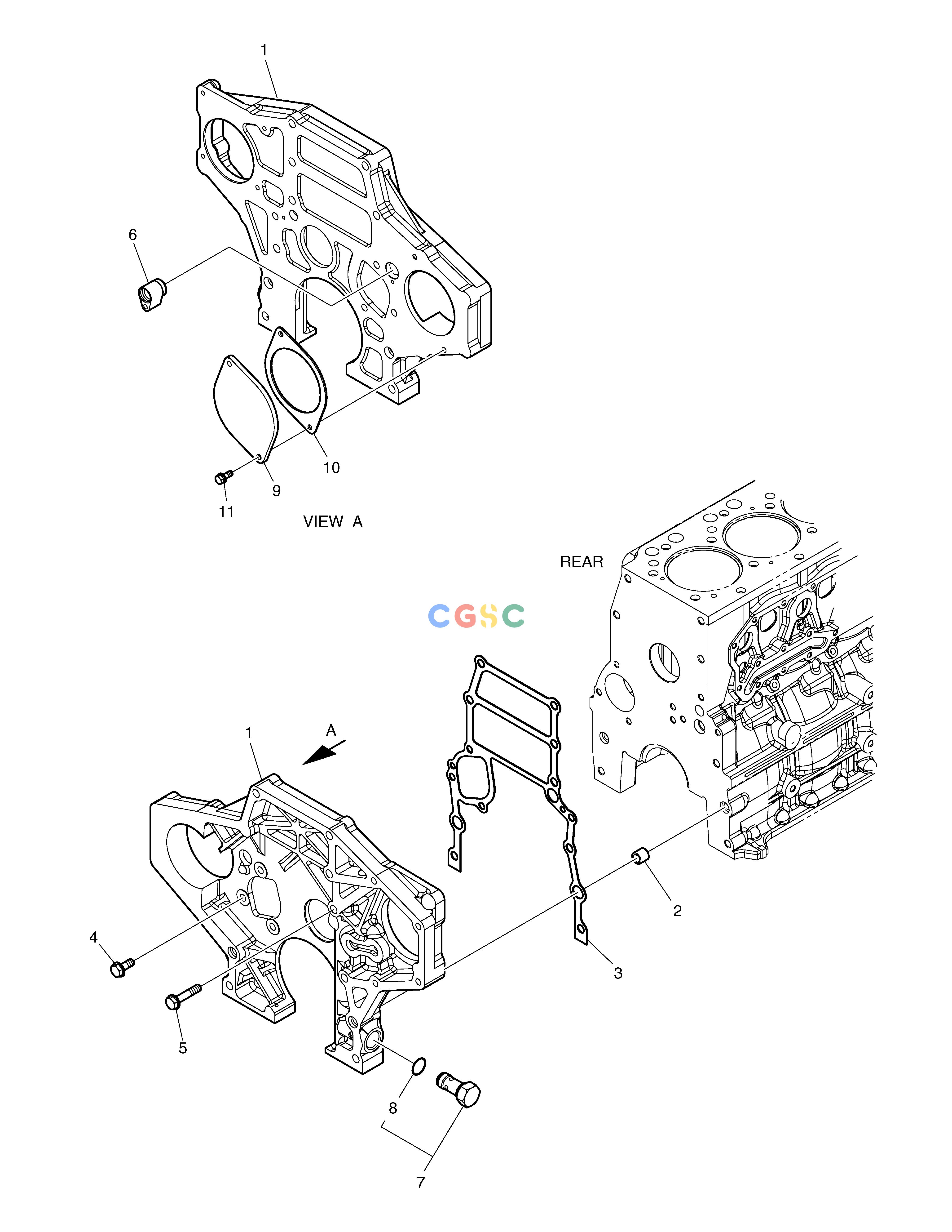 斗山零件查询TIMING GEAR CASE TXC225LC-2 Doosan parts catalog online