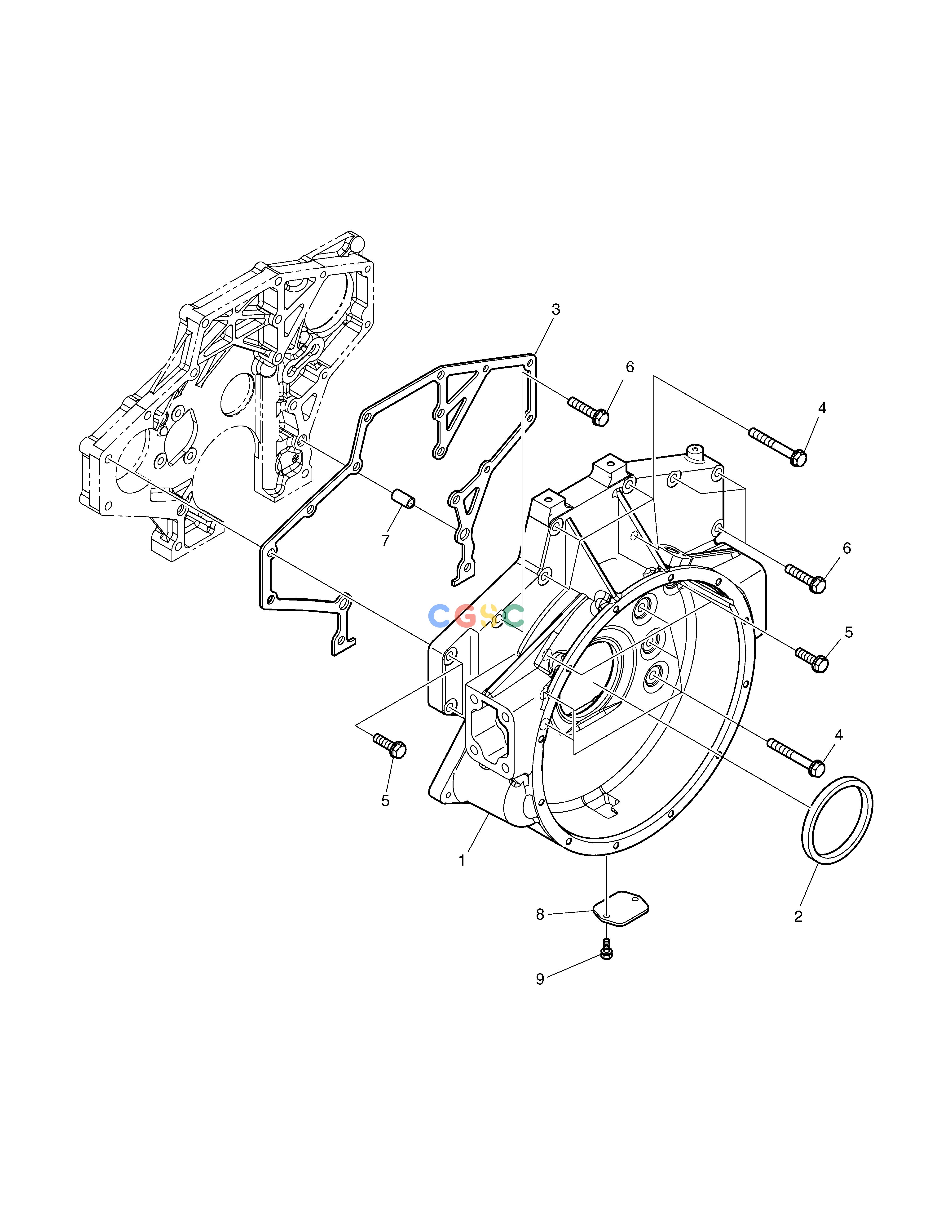 斗山零件查询FLYWHEEL HOUSING TXC225LC-2 Doosan parts catalog online