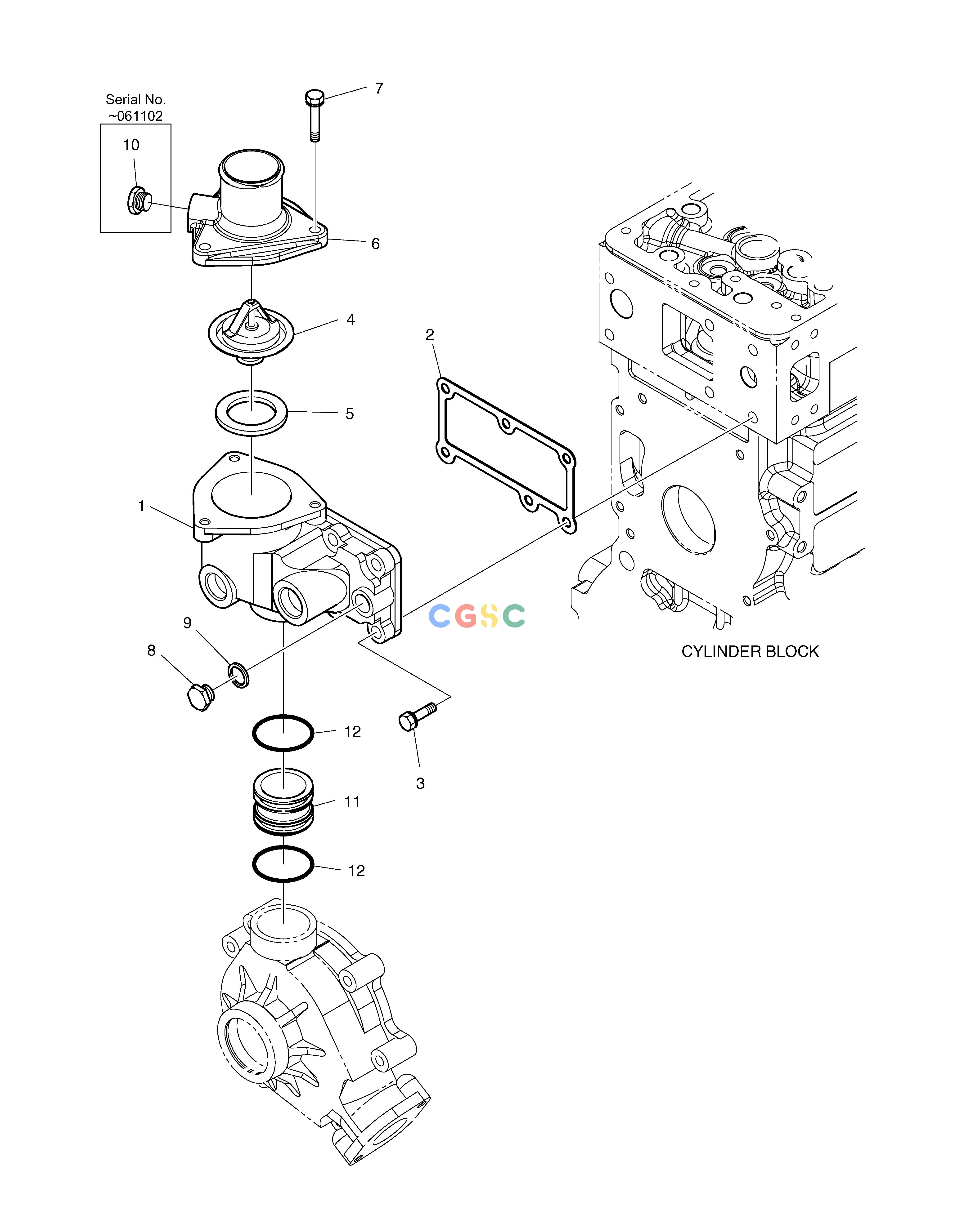 斗山零件查询THERMOSTAT TXC225LC-2 Doosan parts catalog online