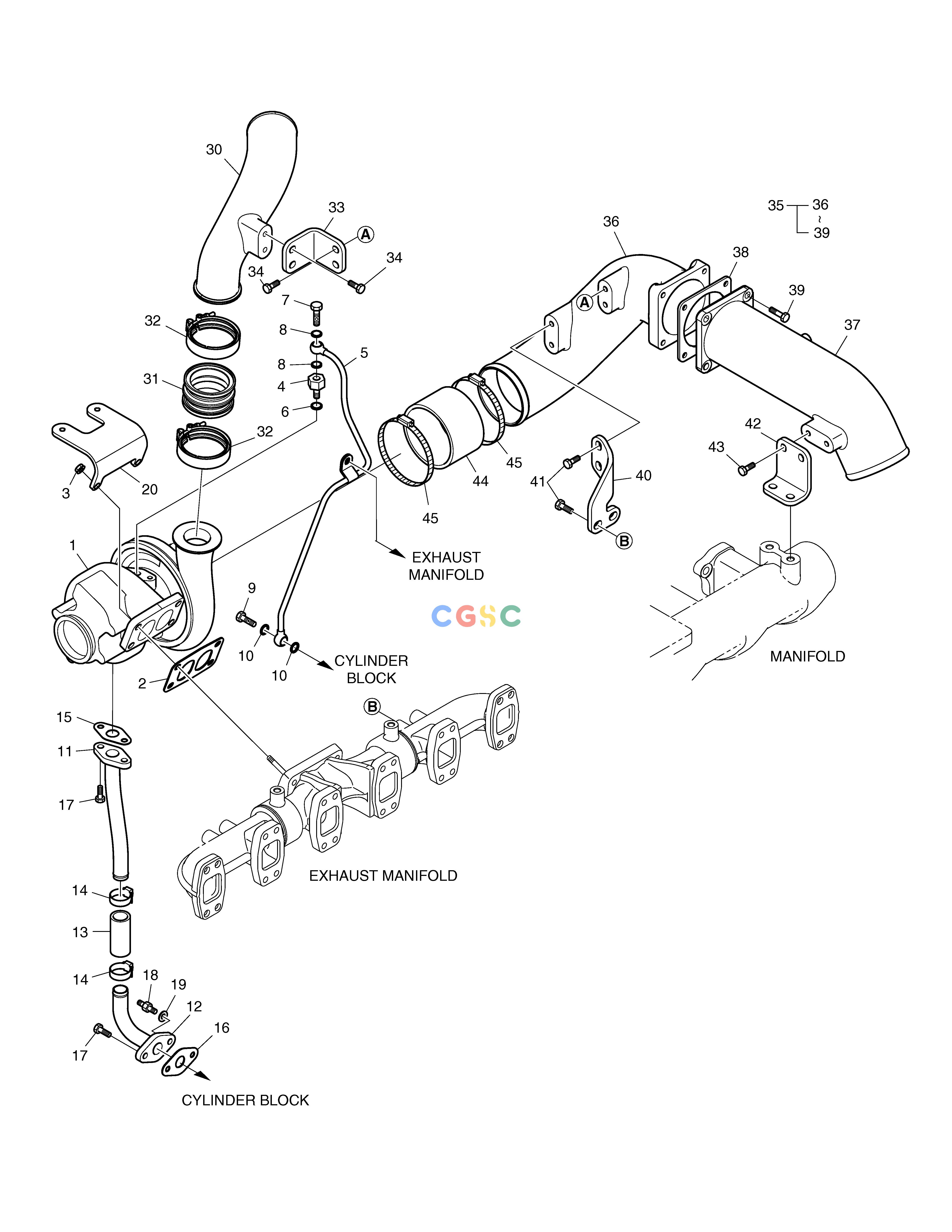 斗山零件查询TURBO CHARGER TXC225LC-2 Doosan parts catalog online