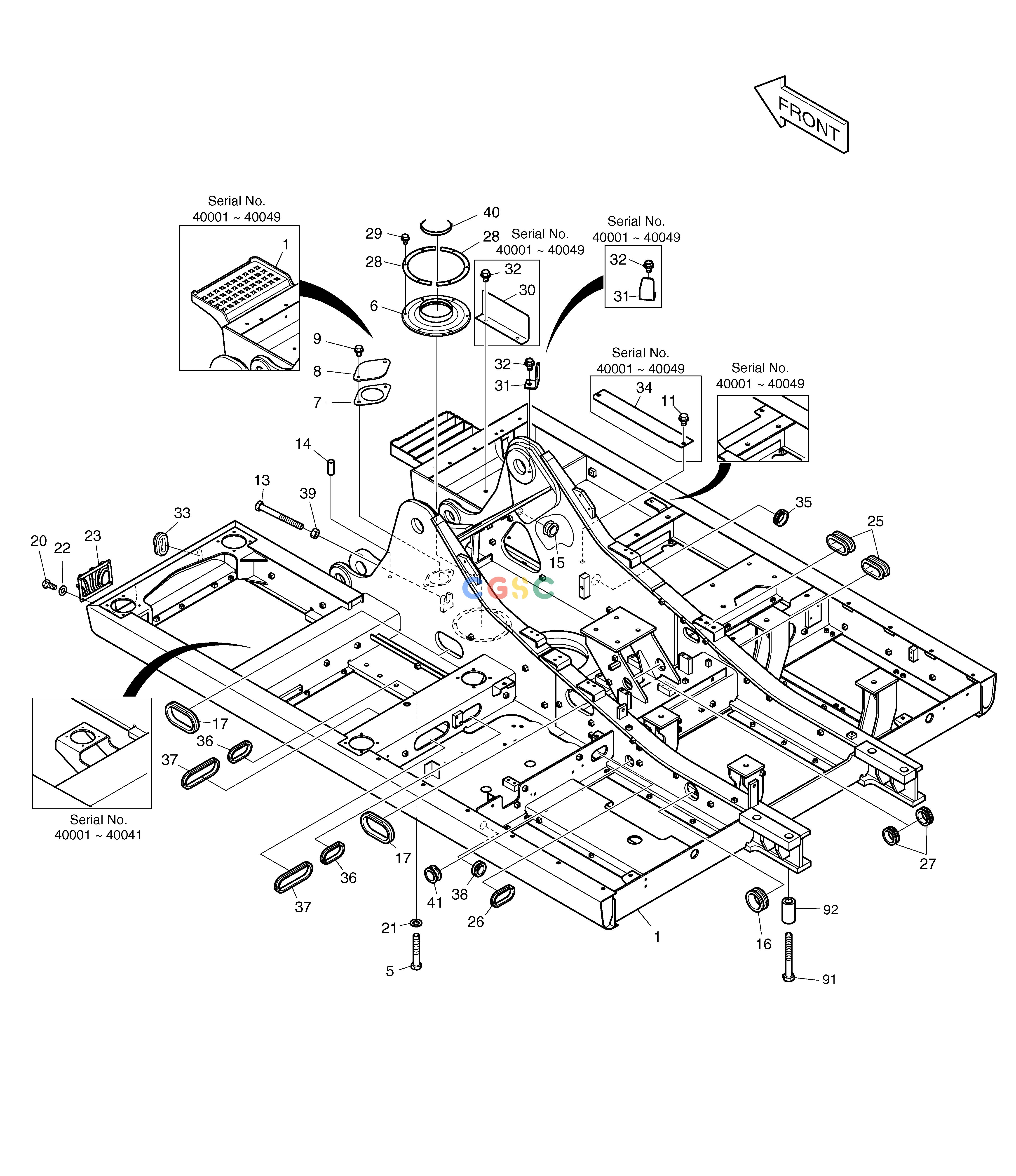 斗山零件查询MAIN FRAME TXC225LC-2 Doosan parts catalog online