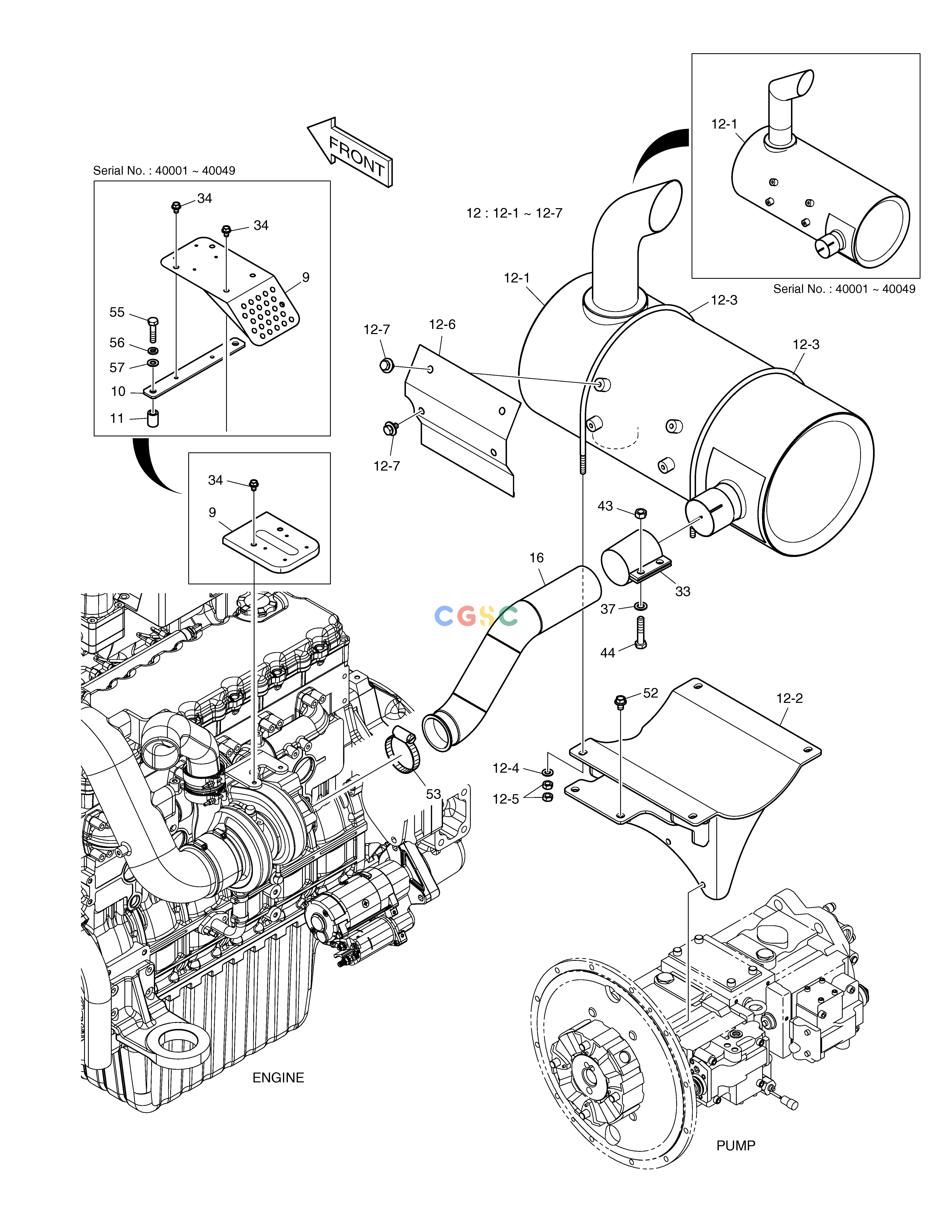 斗山零件查询MUFFLER TXC225LC-2 Doosan parts catalog online