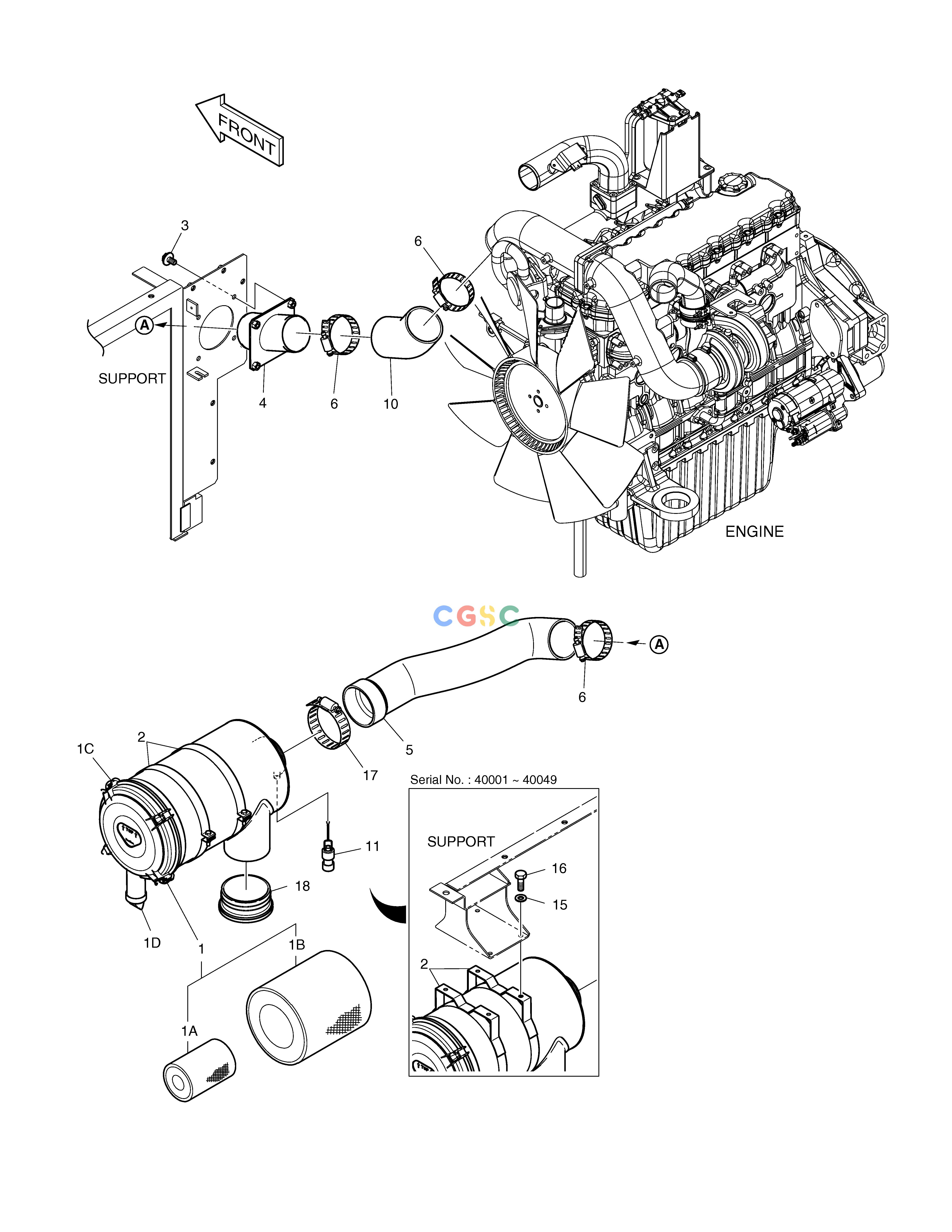 斗山零件查询AIR CLEANER TXC225LC-2 Doosan parts catalog online
