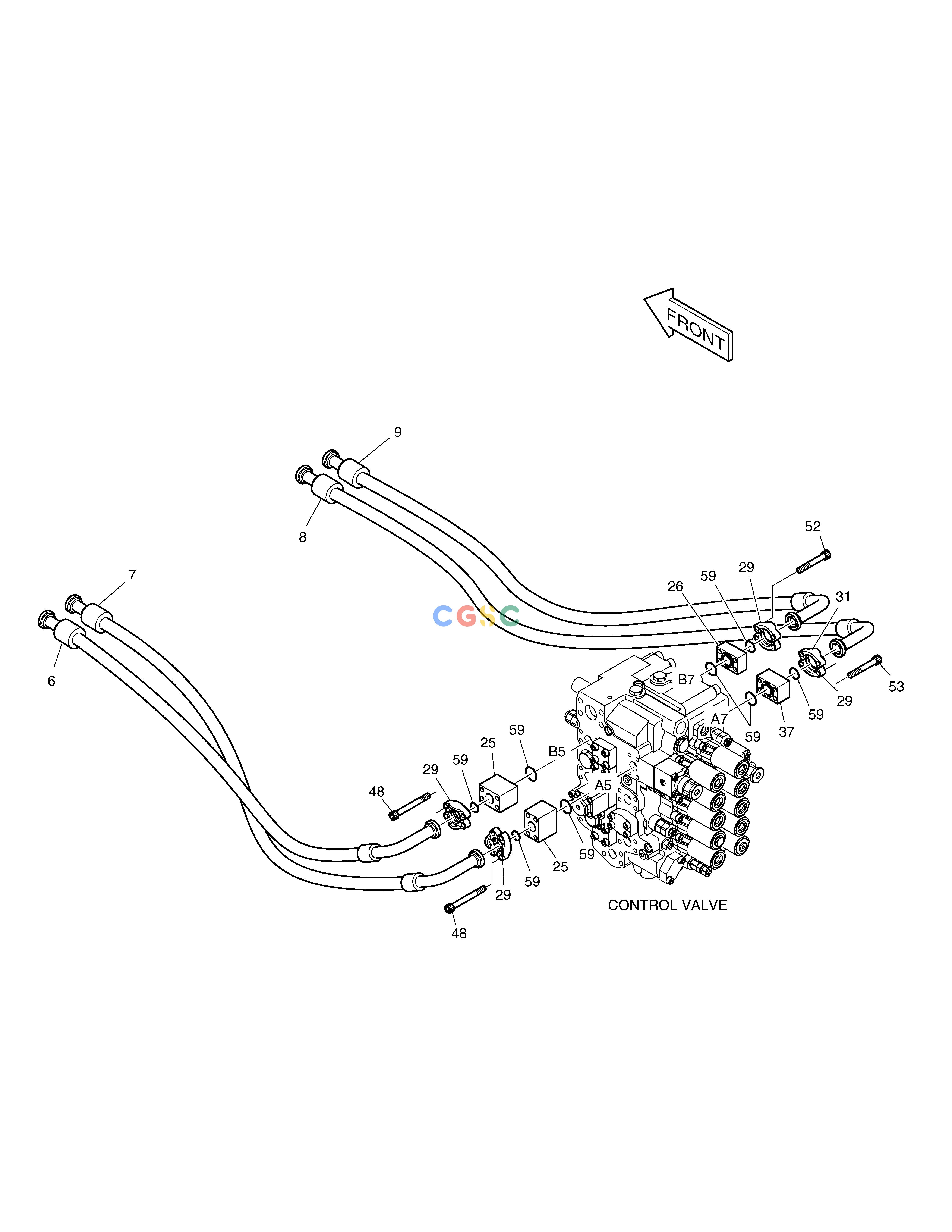 斗山零件查询MAIN PIPING(3) - ARM, BUCKET TXC225LC-2 Doosan parts catalog online