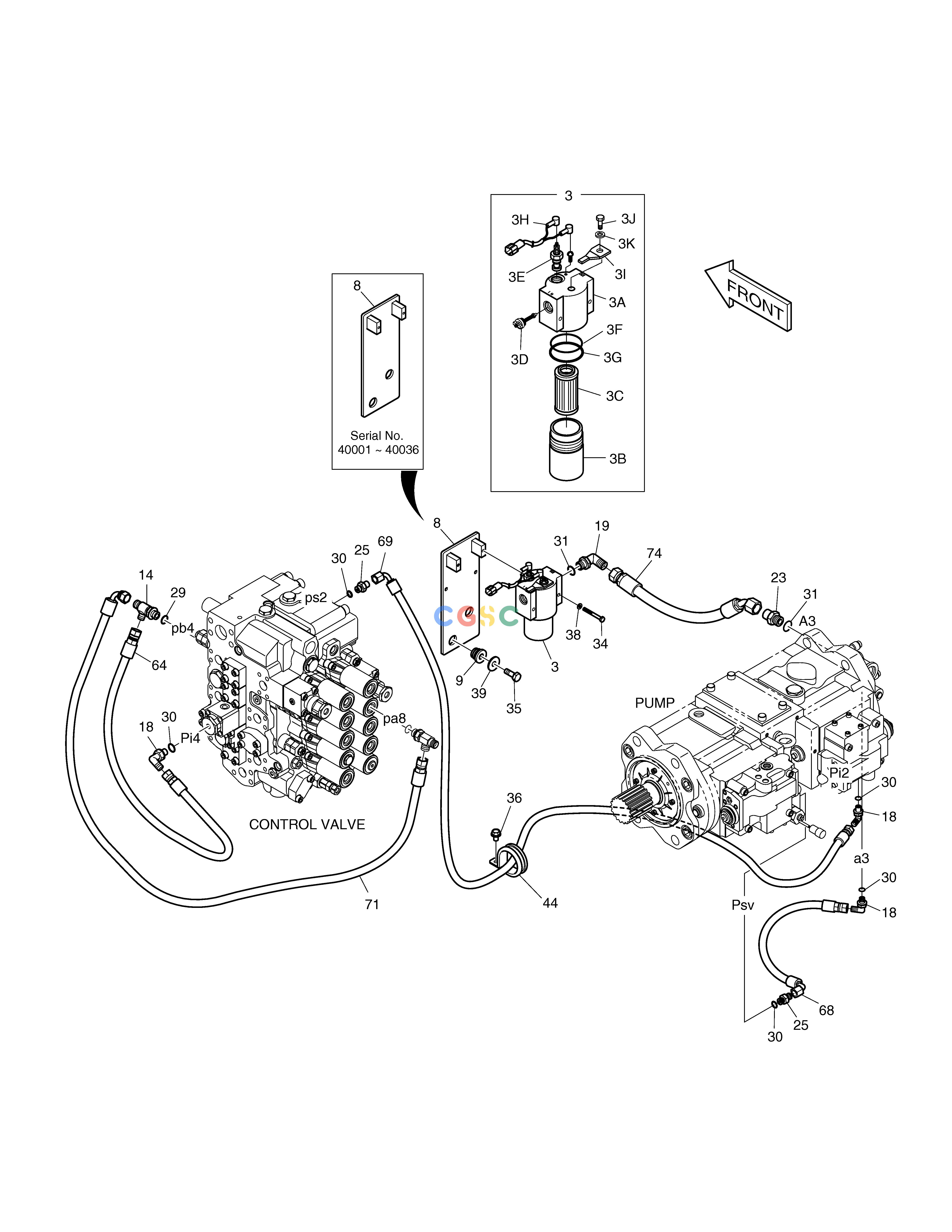 斗山零件查询PILOT PIPING(1) TXC225LC-2 Doosan parts catalog online