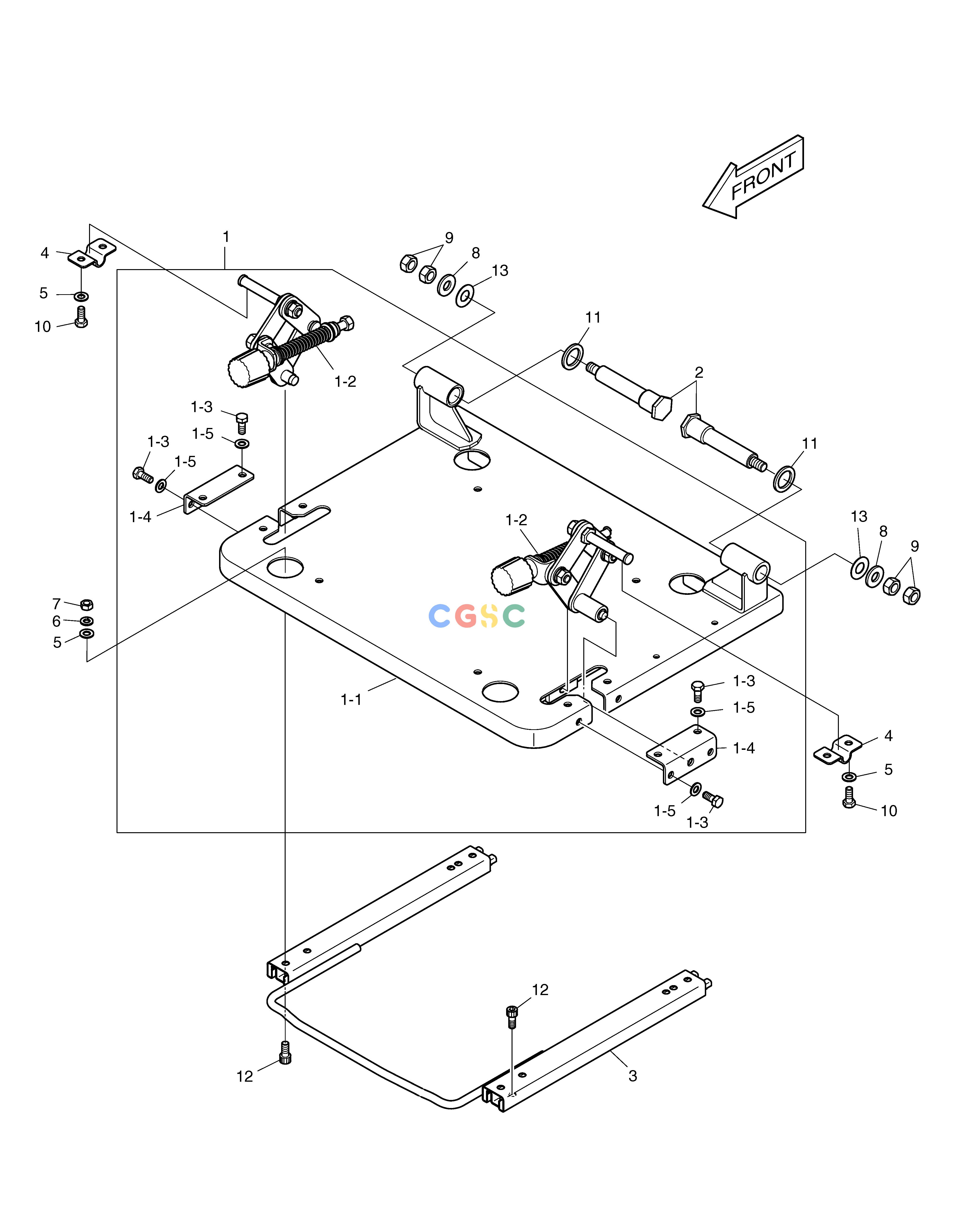 斗山零件查询SEAT SLIDING PLATE TXC225LC-2 Doosan parts catalog online