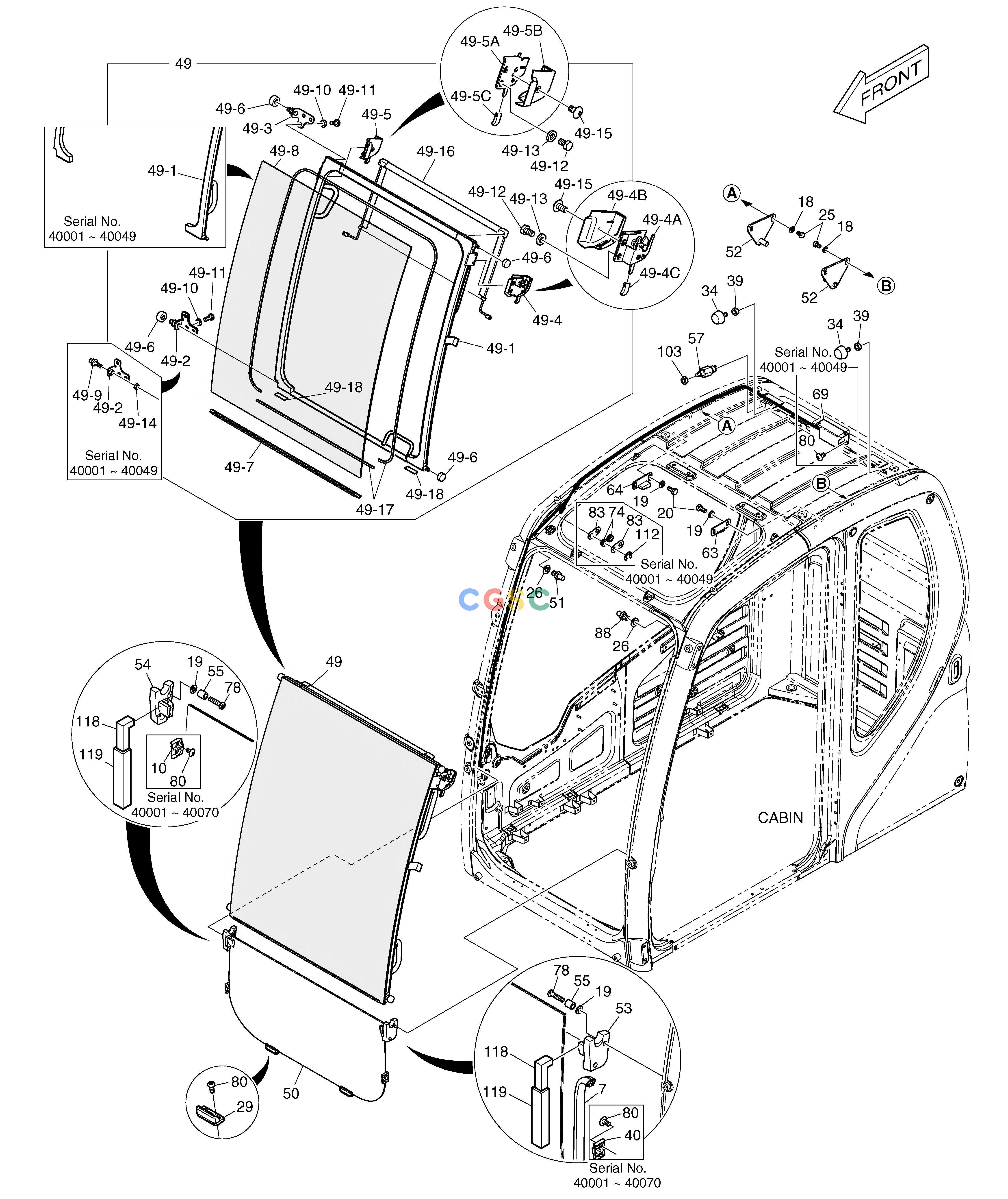 斗山零件查询CABIN(2) TXC225LC-2 Doosan parts catalog online