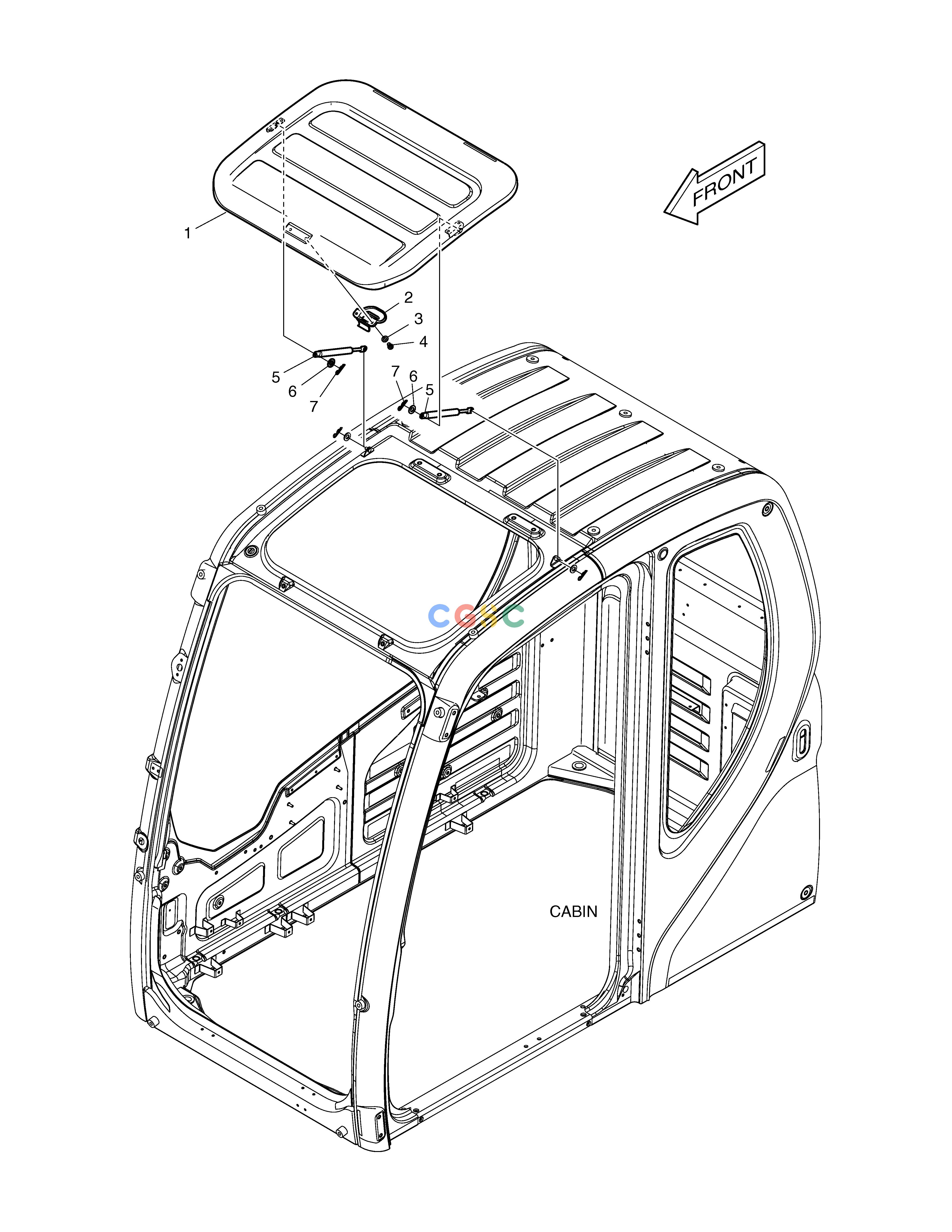 斗山零件查询ROOF COVER TXC225LC-2 Doosan parts catalog online