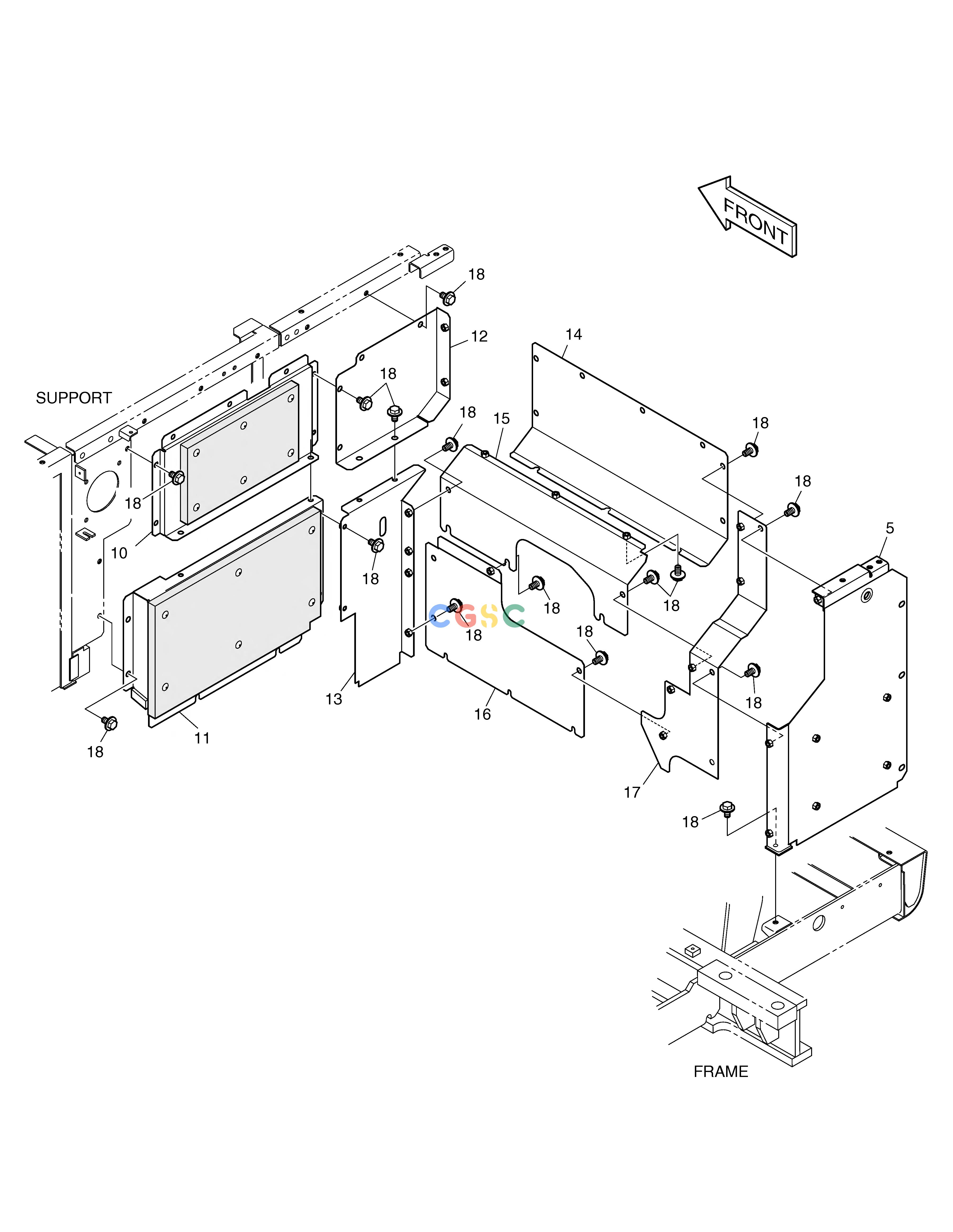 斗山零件查询BAFFLE TXC225LC-2 Doosan parts catalog online