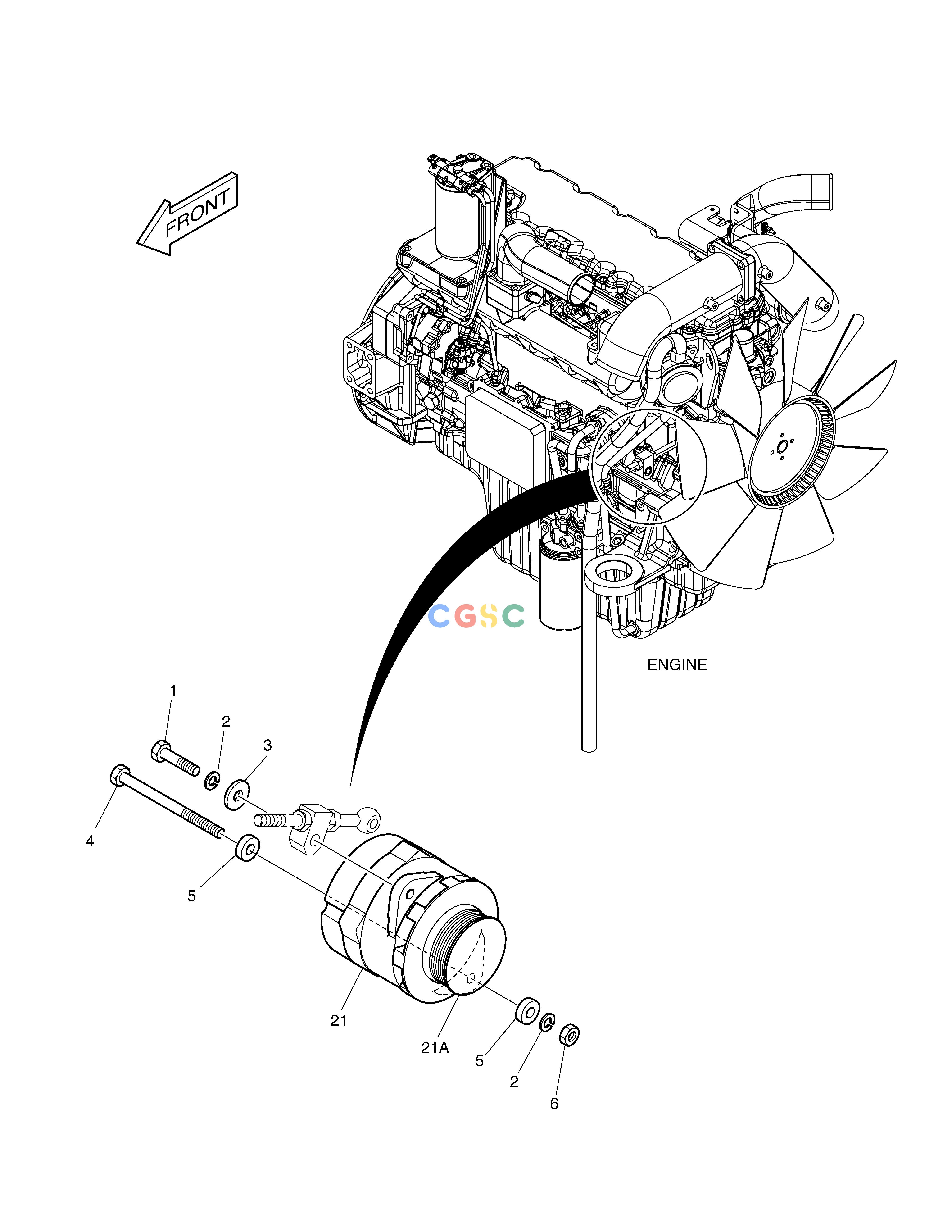 斗山零件查询ALTERNATOR - 80A TXC225LC-2 Doosan parts catalog online