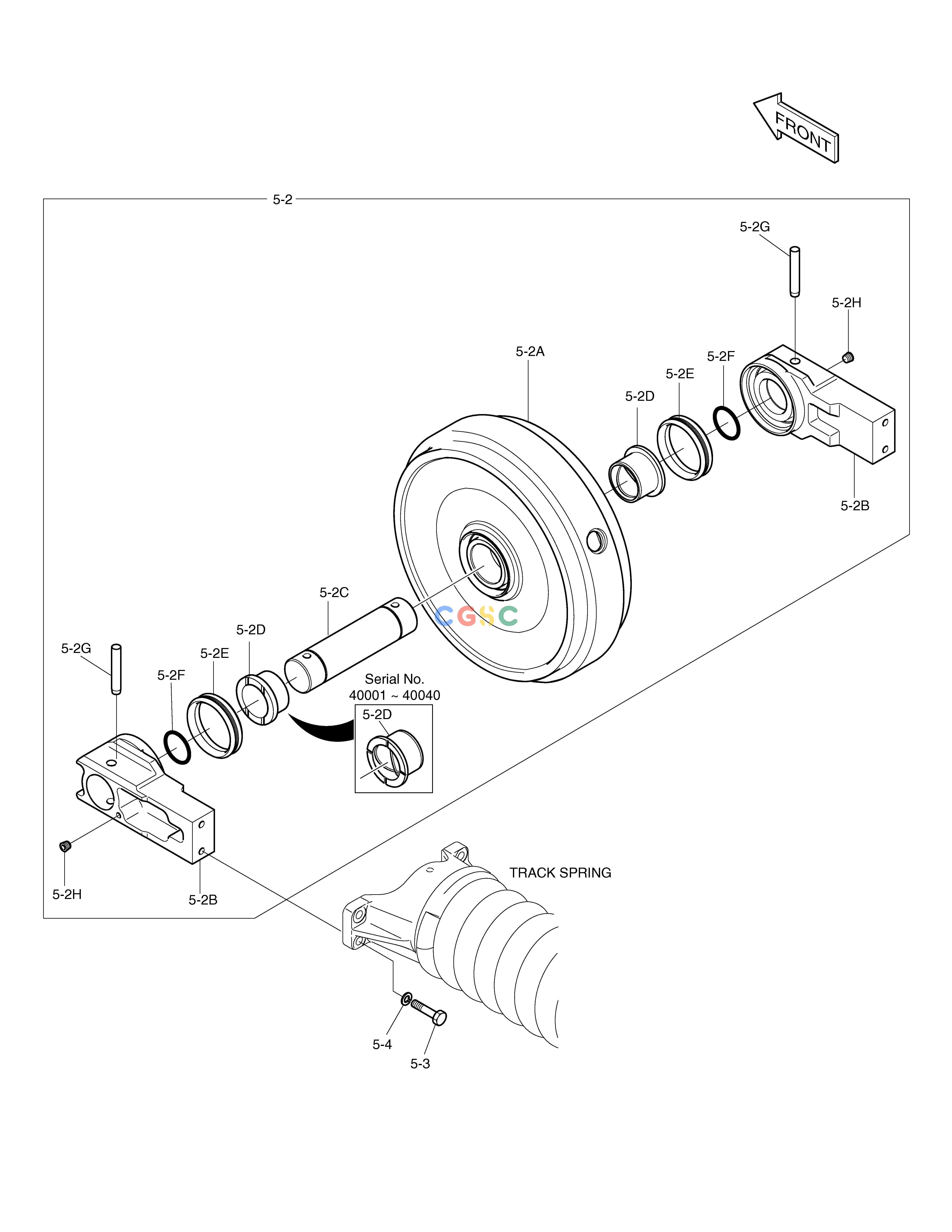 斗山零件查询IDLER TXC225LC-2 Doosan parts catalog online